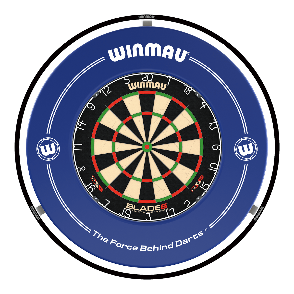 Winmau Blade 6 Dartboard, Surround & Plasma Light Bundle Dartboard Bundles