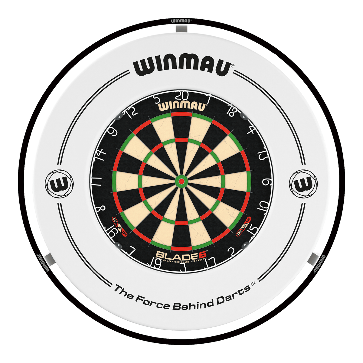 Winmau Blade 6 Dartboard, Surround & Plasma Light Bundle Dartboard Bundles