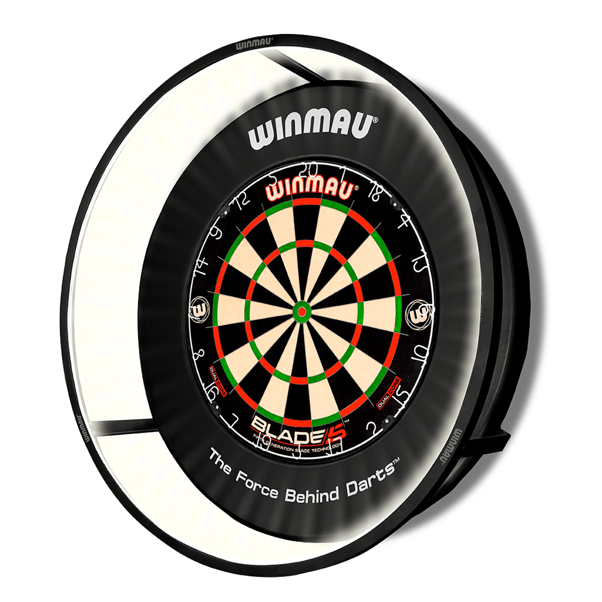 Winmau Blade 6 Dartboard, Surround & Plasma Light Bundle Dartboard Bundles