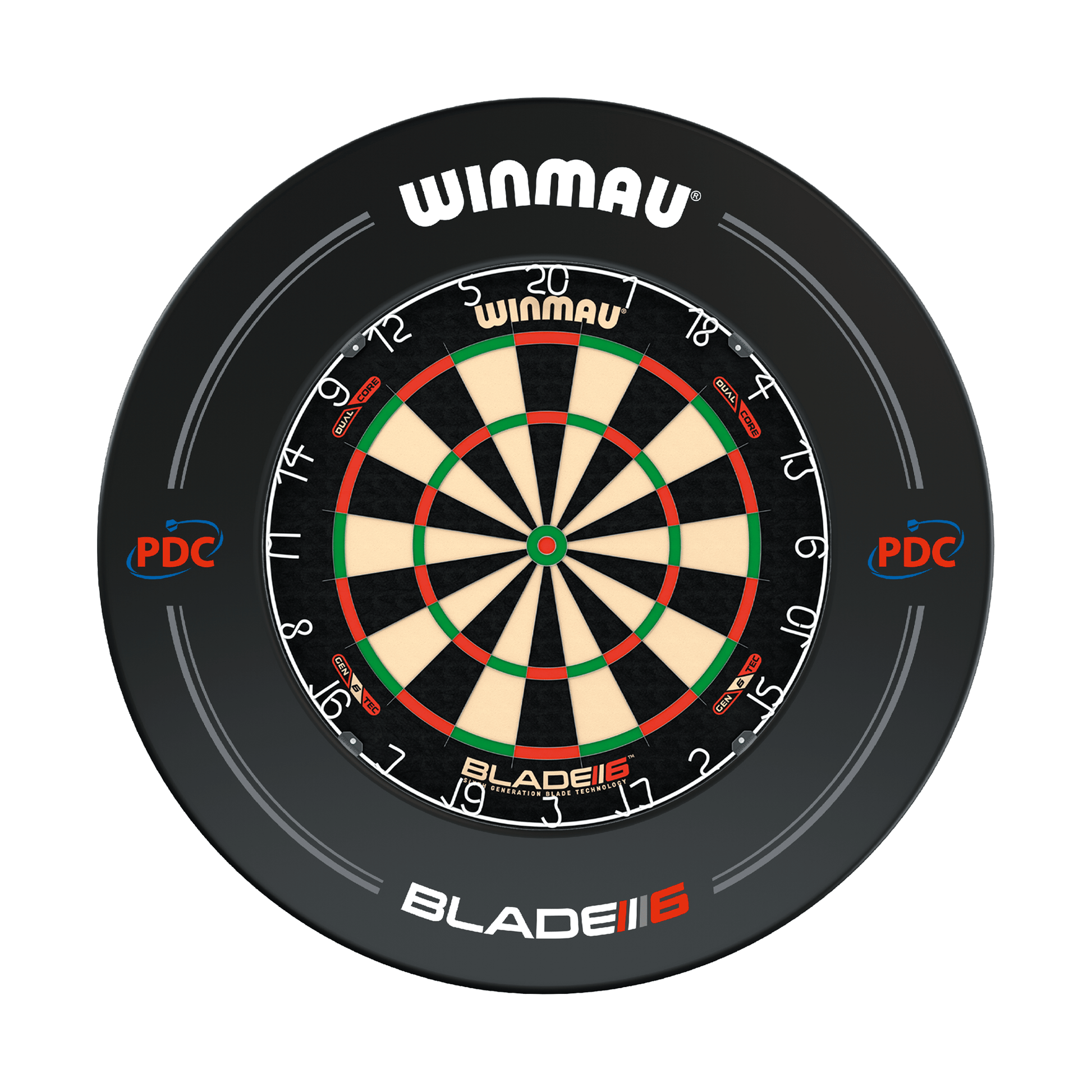 Winmau Blade 6 Dual Core Dartboard & Surround Bundle Blade 6 Dual Core / PDC Black Boards