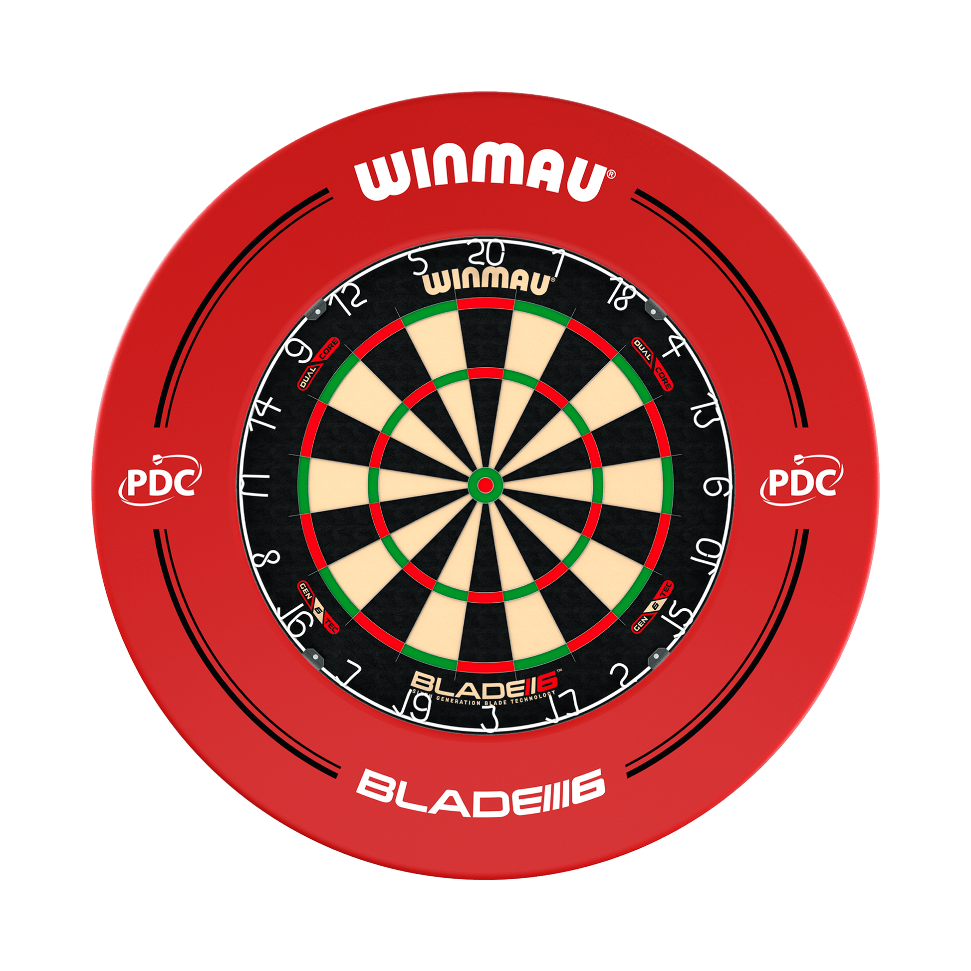 Winmau Blade 6 Dual Core Dartboard & Surround Bundle Blade 6 Dual Core / PDC Red Boards