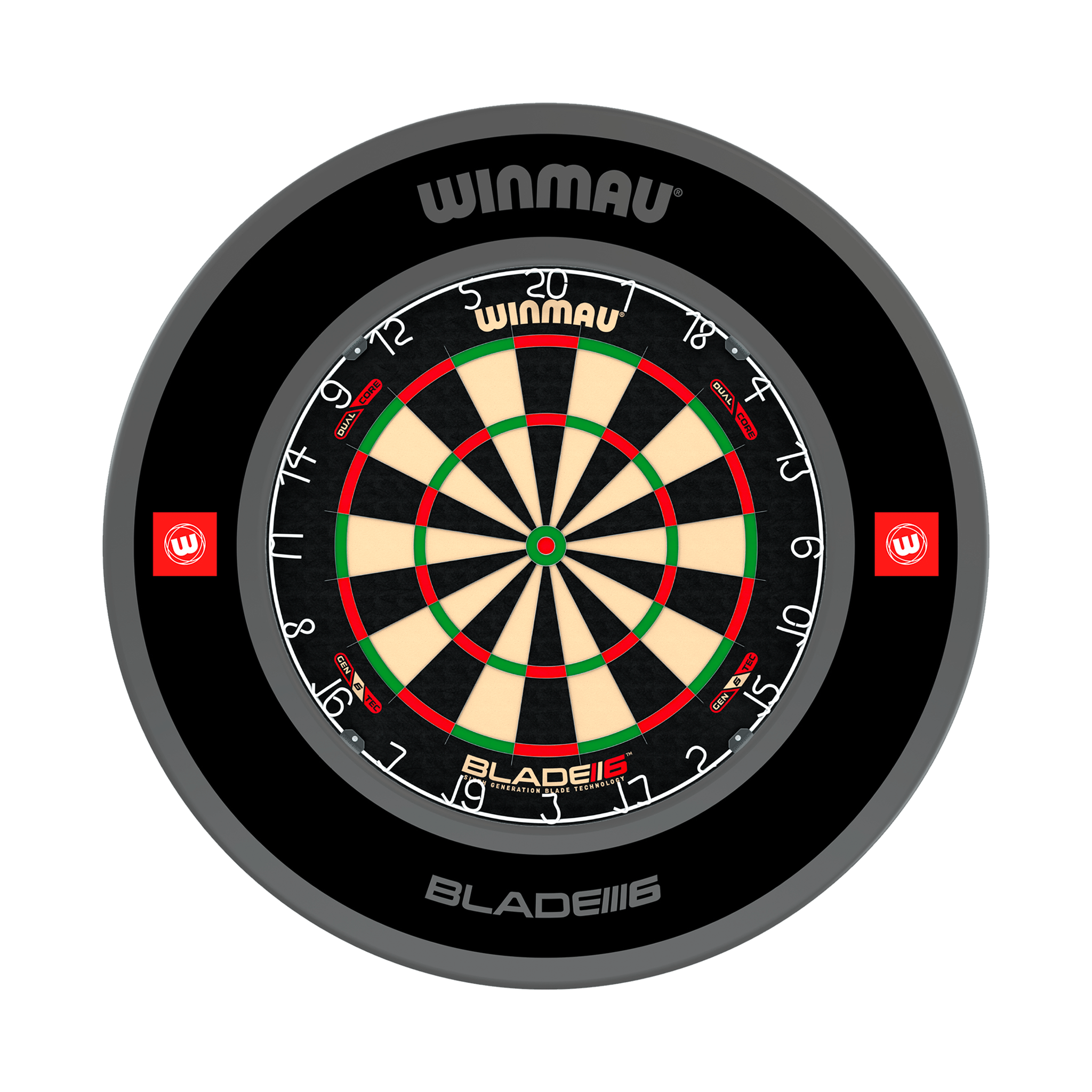 Winmau Blade 6 Dual Core Dartboard & Surround Bundle Blade 6 Dual Core / Pro 1.0 Black Boards
