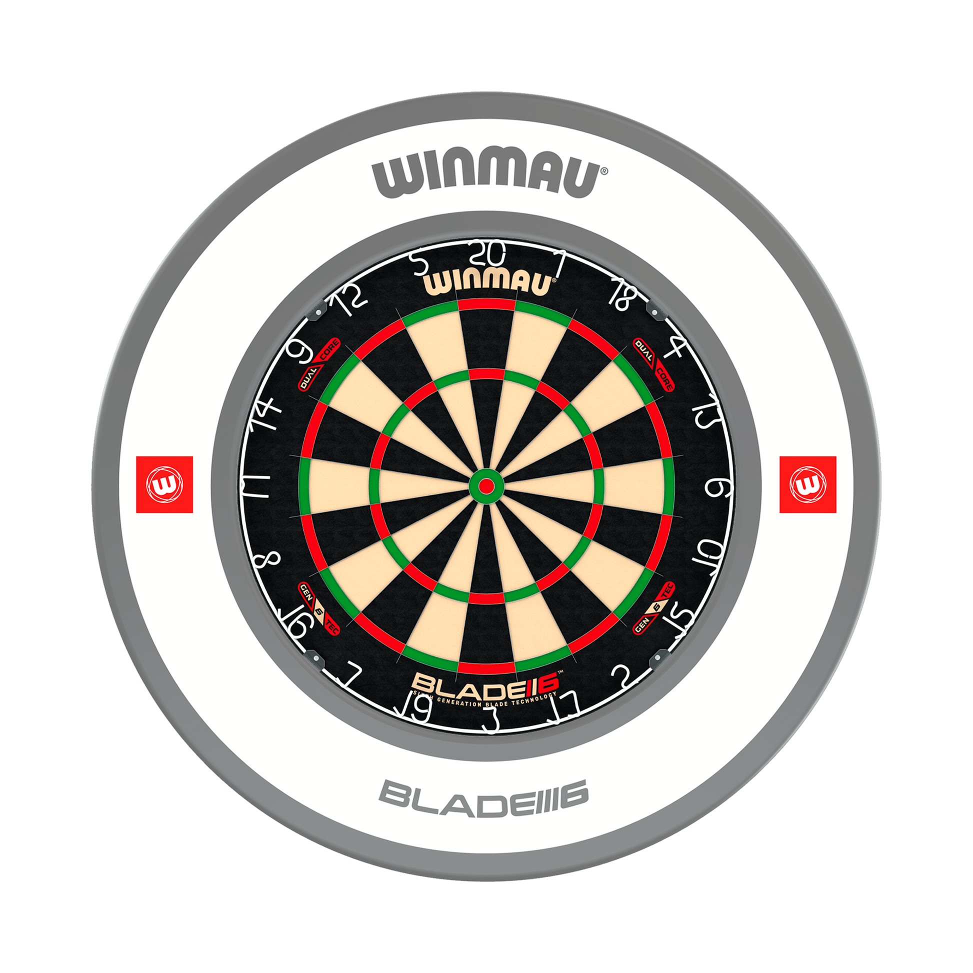Winmau Blade 6 Dual Core Dartboard & Surround Bundle Blade 6 Dual Core / Pro 1.0 White Boards