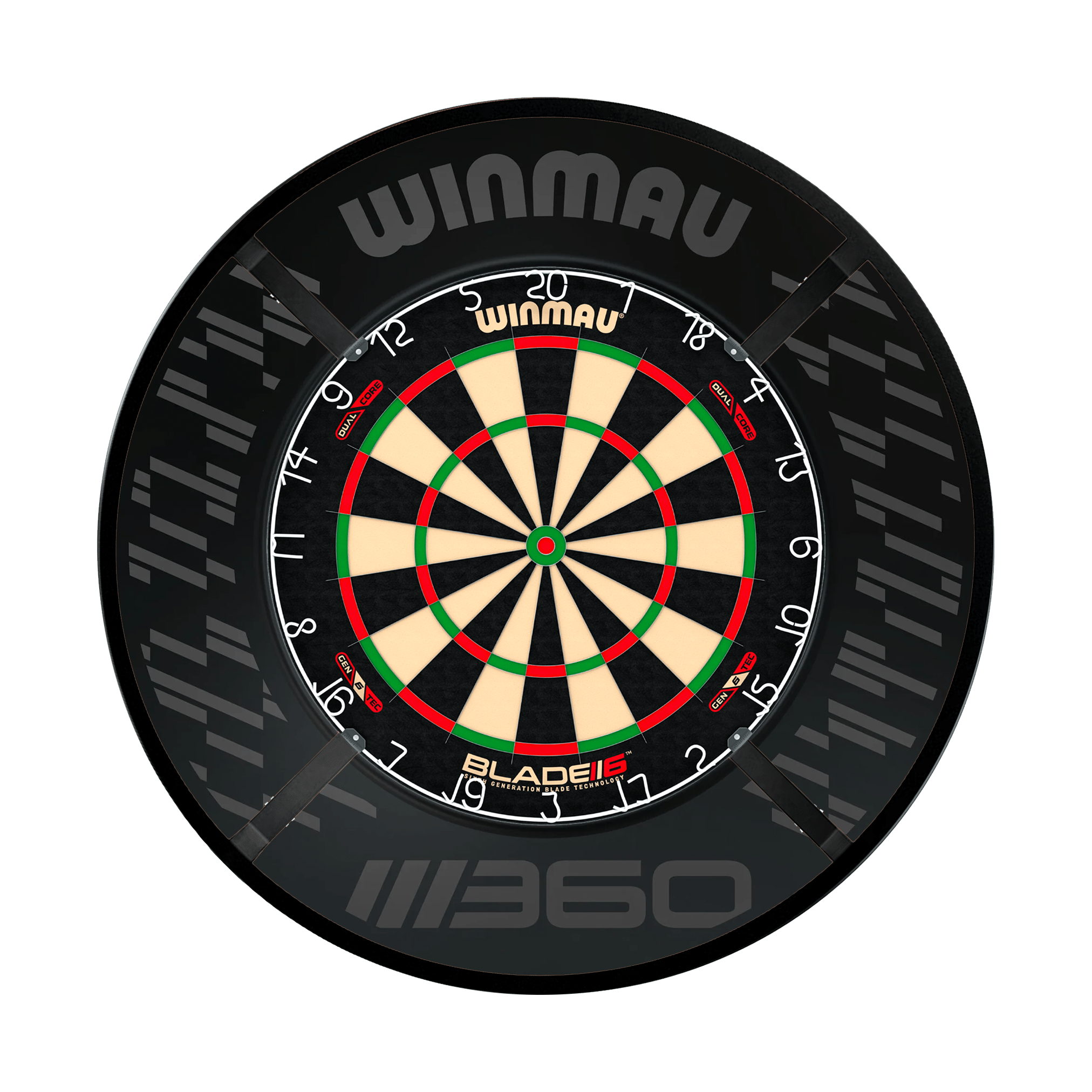 Winmau Blade 6 Dual Core Dartboard, Surround & Corona Light Bundle Blade 6 Dual Core / Blade 360 / Target Corona Vision Boards