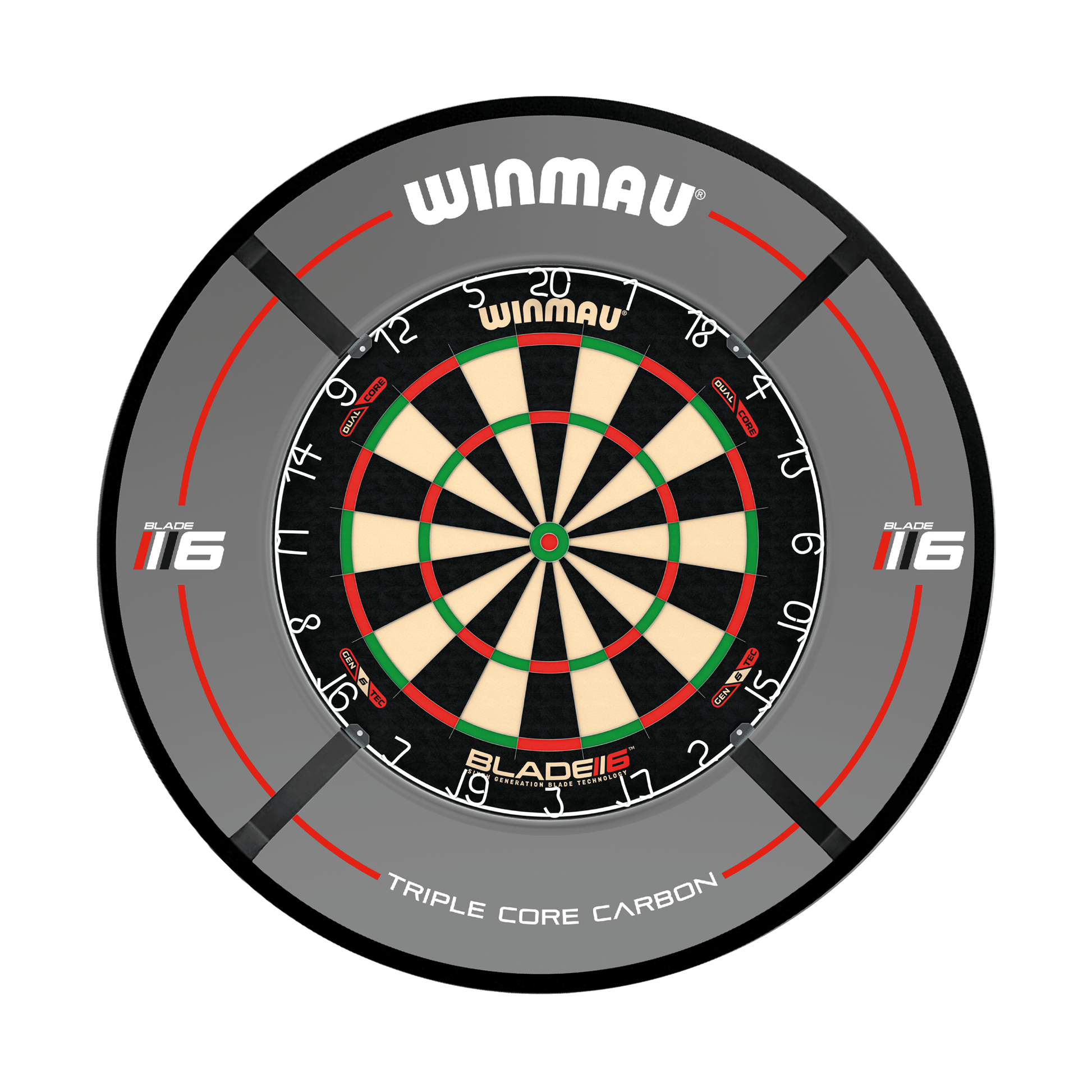 Winmau Blade 6 Dual Core Dartboard, Surround & Corona Light Bundle Blade 6 Dual Core / Triple Core / Target Corona Vision Boards