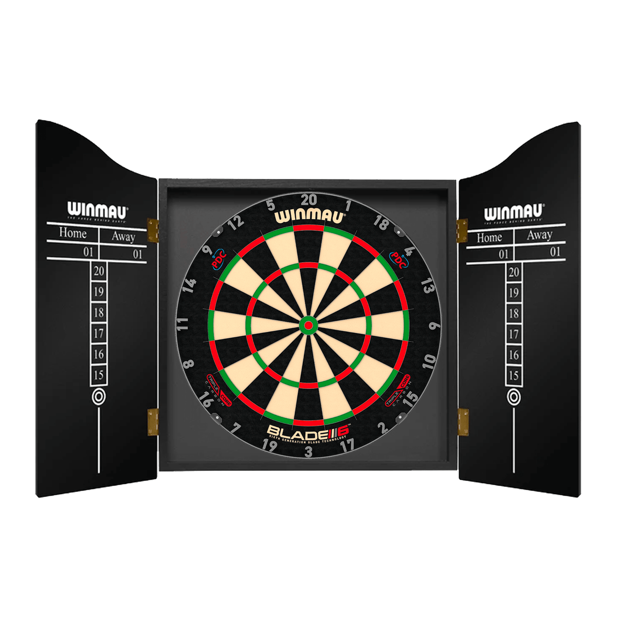 Winmau Blade 6 Triple Core Dartboard & Cabinet Bundle Dartboard Bundles