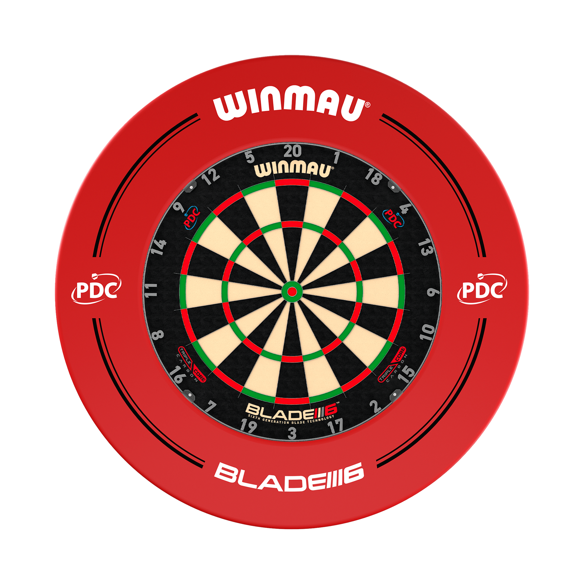 Winmau Blade 6 Triple Core Dartboard & Surround Bundle Blade 6 Triple Core / PDC Red Boards