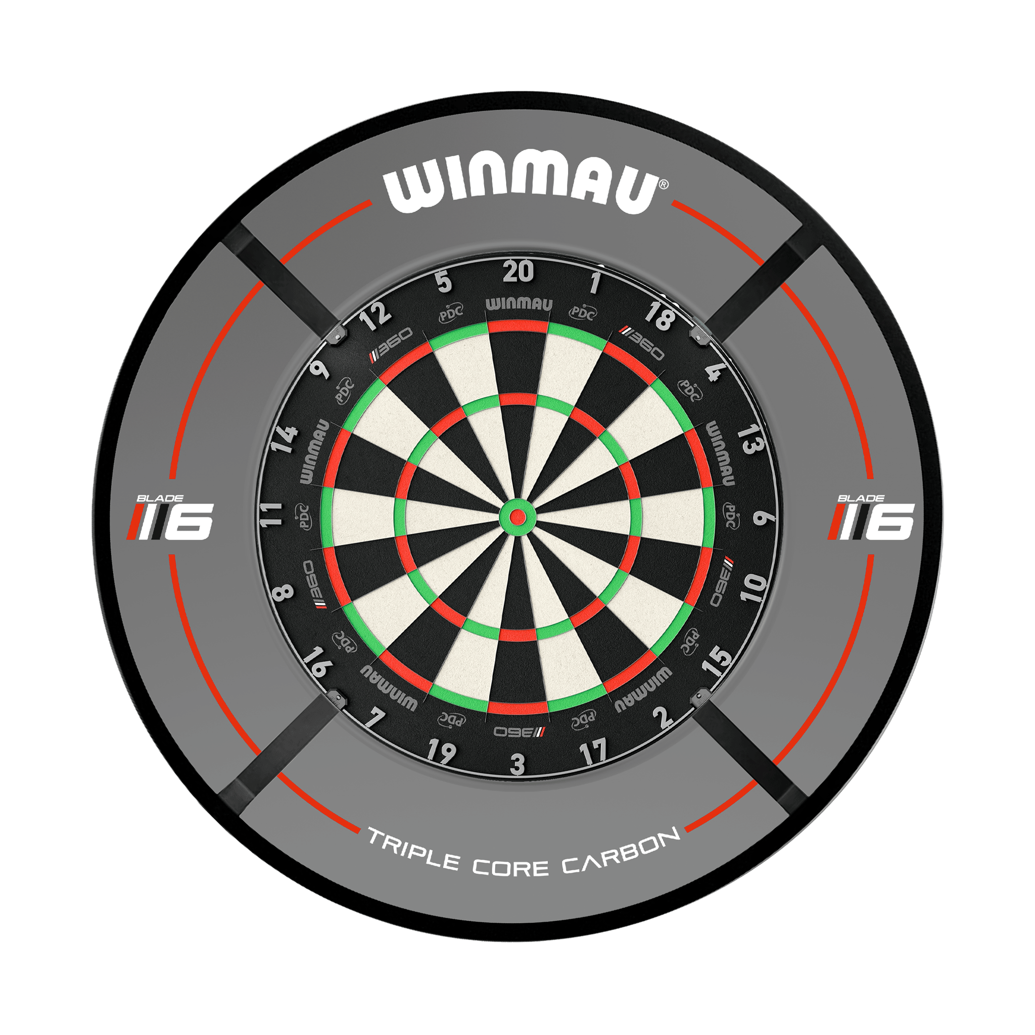 Winmau Blade 6 Triple Core Dartboard, Surround & Corona Light Bundle Blade 6 Triple Core / Triple Core / Target Corona Vision Boards