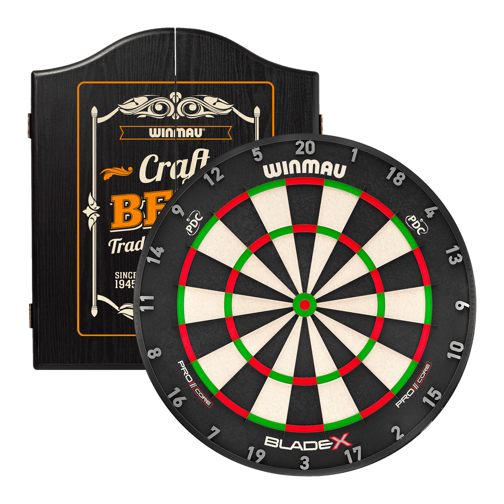 Winmau Blade X Dartboard & Cabinet Bundle Blade X / Craft Beer Boards
