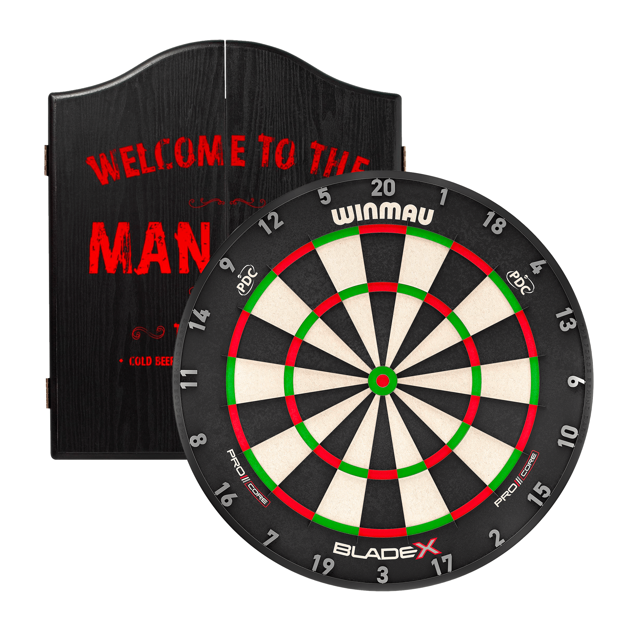 Winmau Blade X Dartboard & Cabinet Bundle Blade X / Man Cave Boards