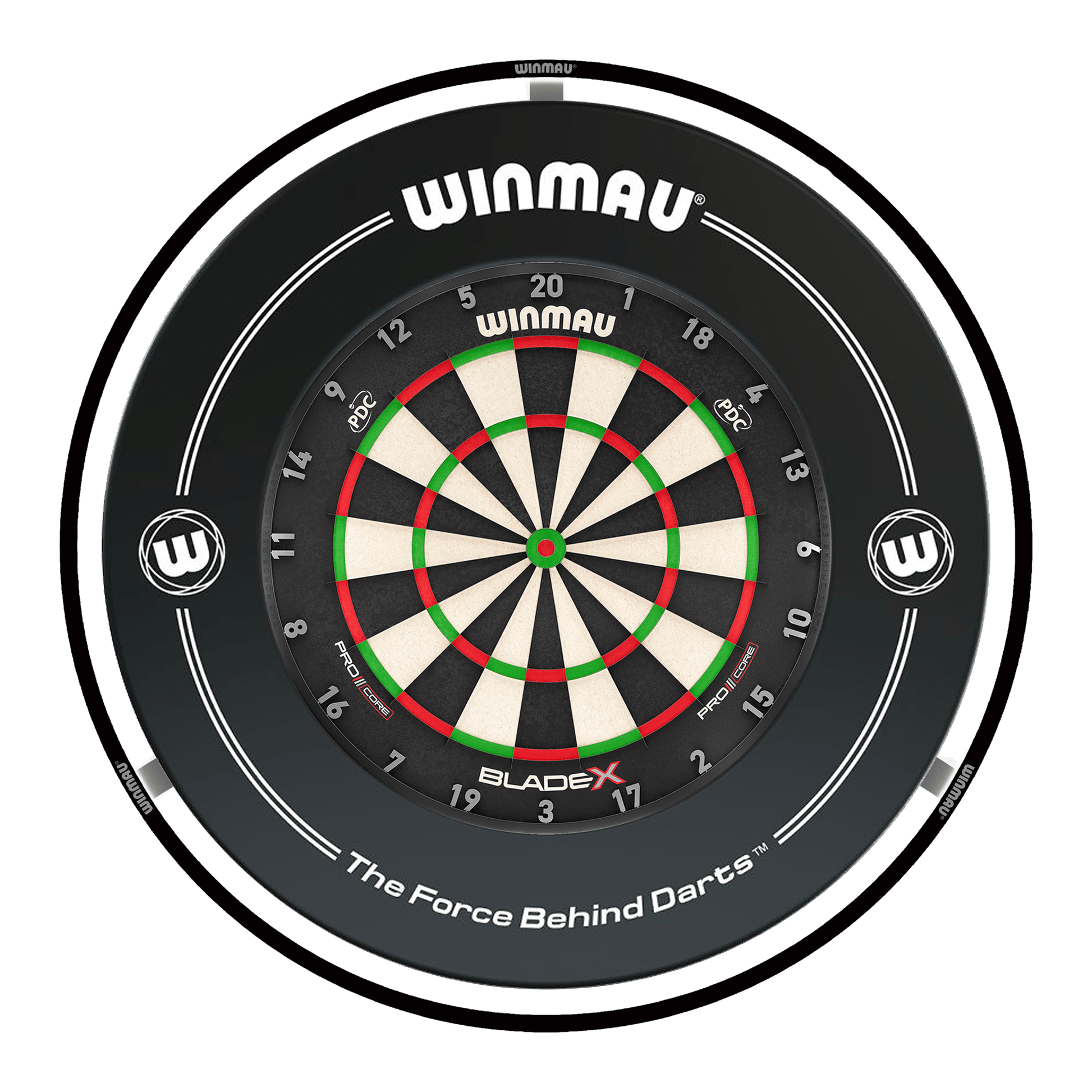 Winmau Blade X Dartboard, Surround & Black Plasma Light Bundle Blade X / Black / Winmau Plasma Black Boards