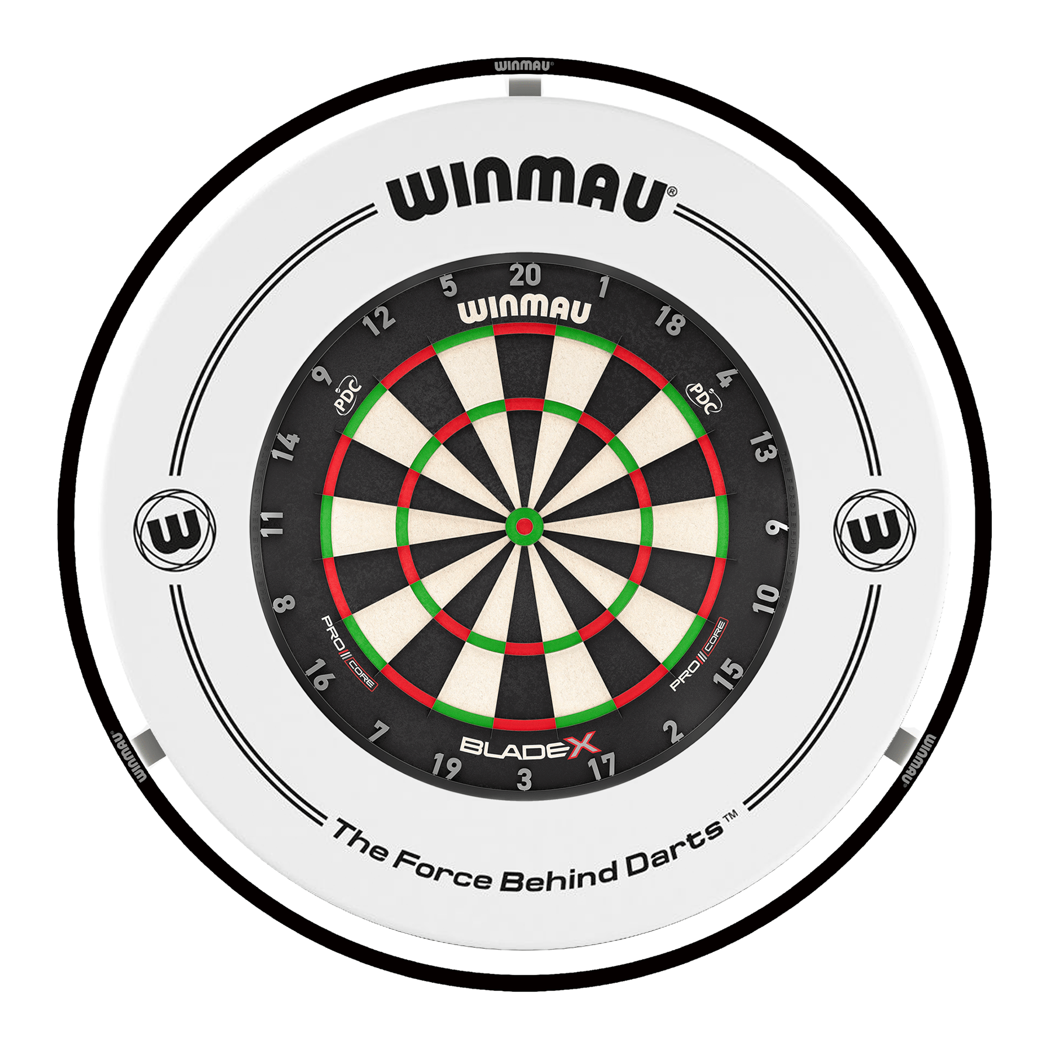Winmau Blade X Dartboard, Surround & Black Plasma Light Bundle Blade X / White / Winmau Plasma Black Boards