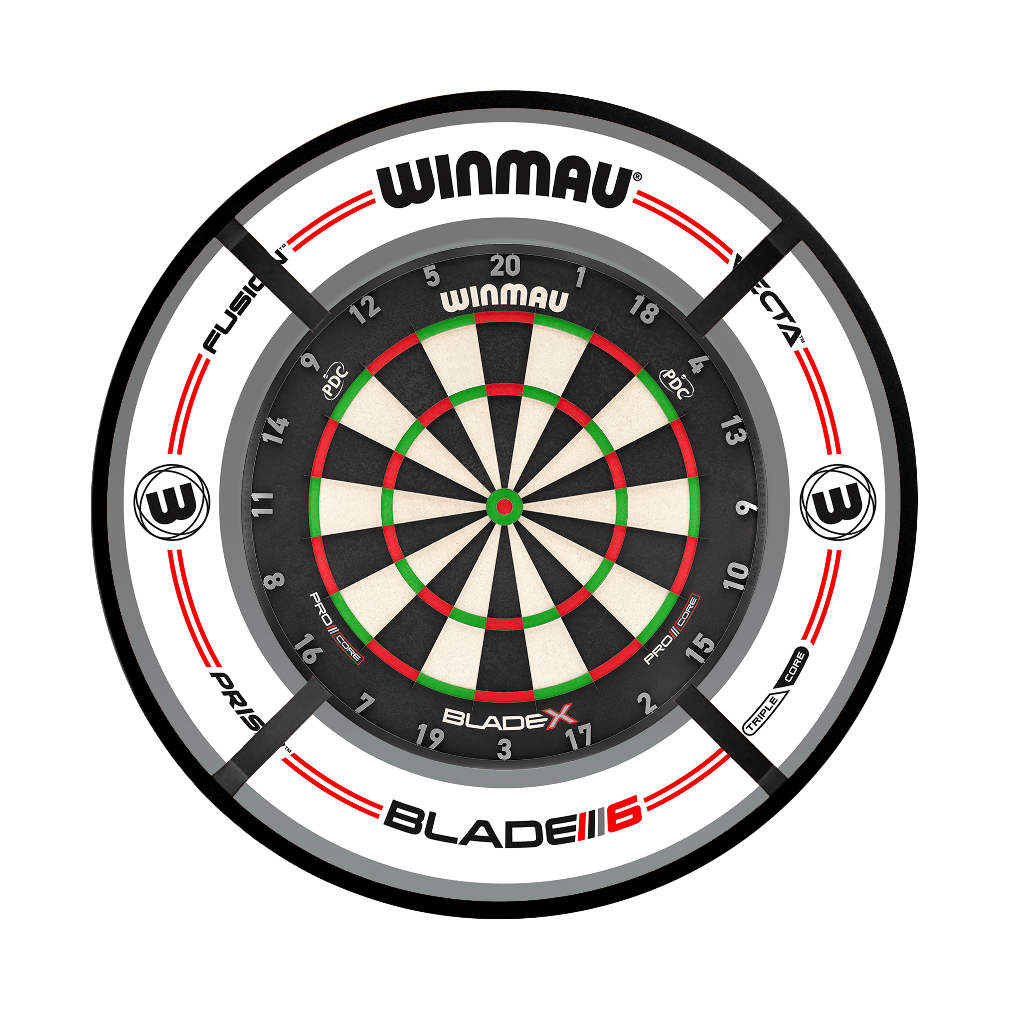 Winmau Blade X Dartboard, Surround & Corona Light Bundle Blade X / Pro-Line White / Target Corona Vision Boards