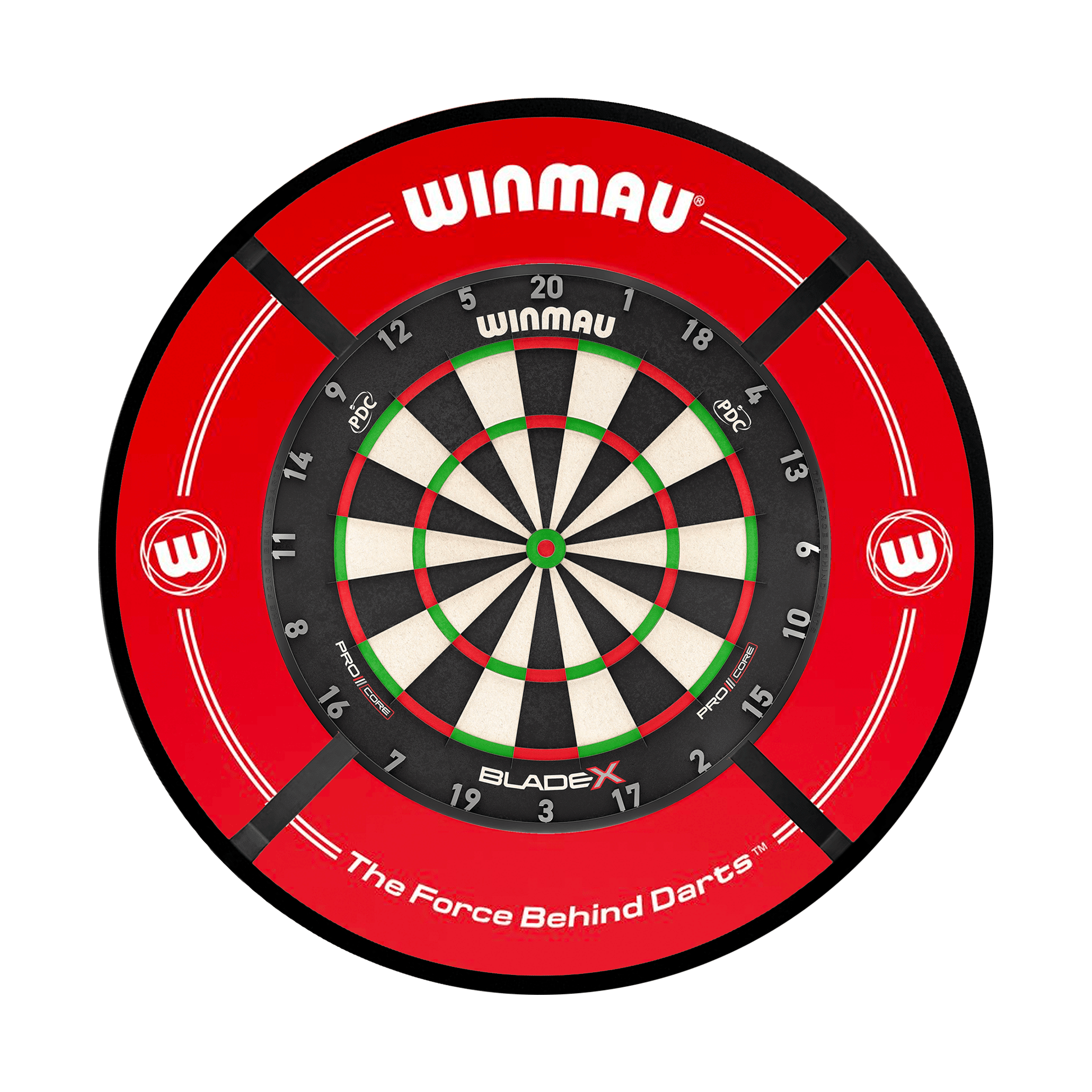 Winmau Blade X Dartboard, Surround & Corona Light Bundle Blade X / Red / Target Corona Vision Boards