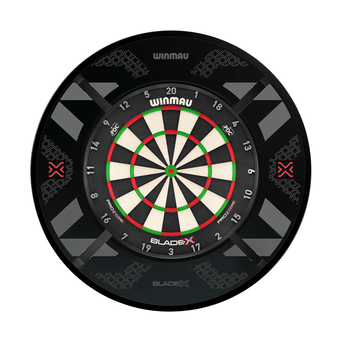 Winmau Blade X Dartboard, Surround & Corona Light Bundle Dartboard Bundles