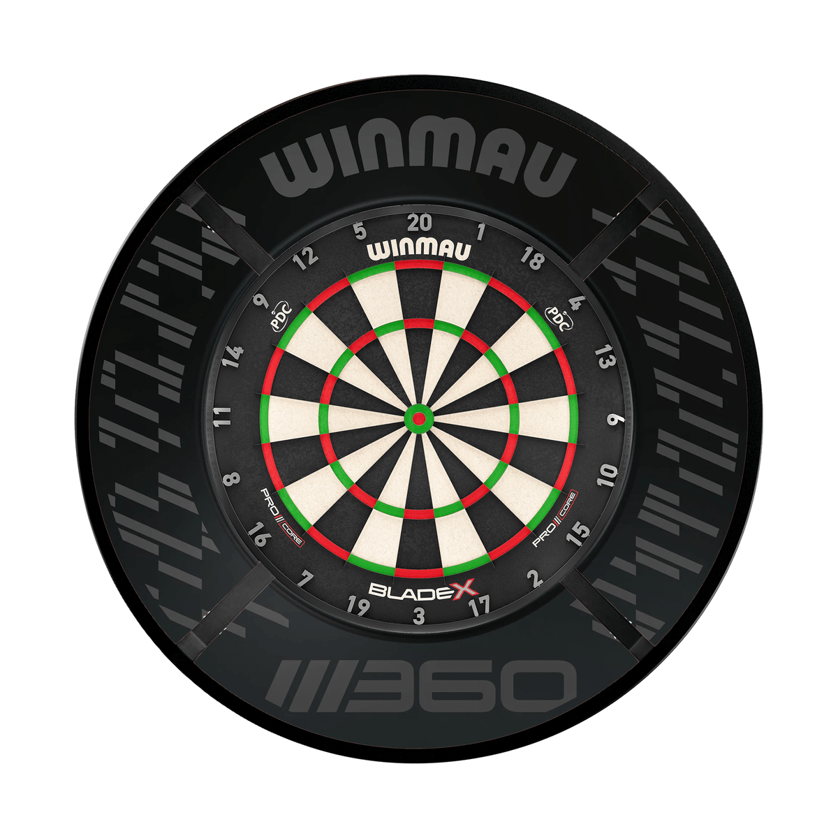 Winmau Blade X Dartboard, Surround & Corona Light Bundle Dartboard Bundles