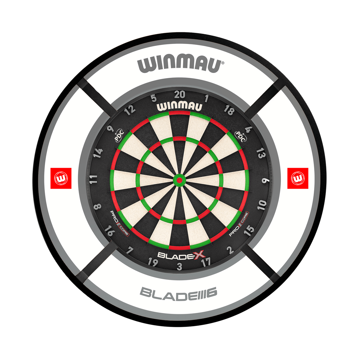 Winmau Blade X Dartboard, Surround & Corona Light Bundle Dartboard Bundles