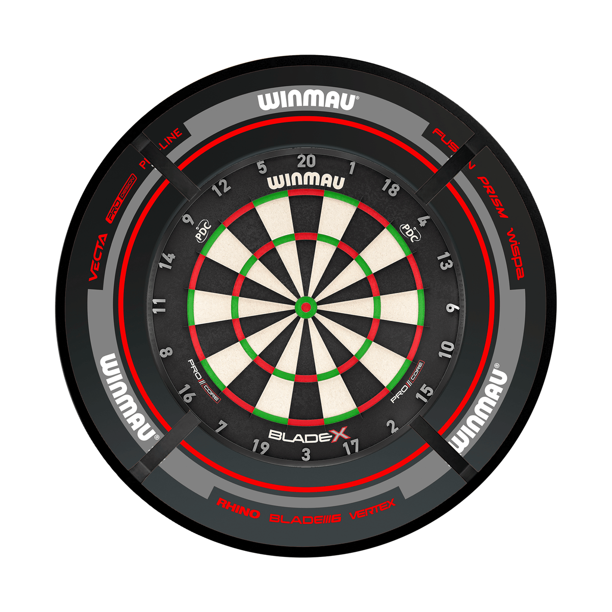 Winmau Blade X Dartboard, Surround & Corona Light Bundle Dartboard Bundles