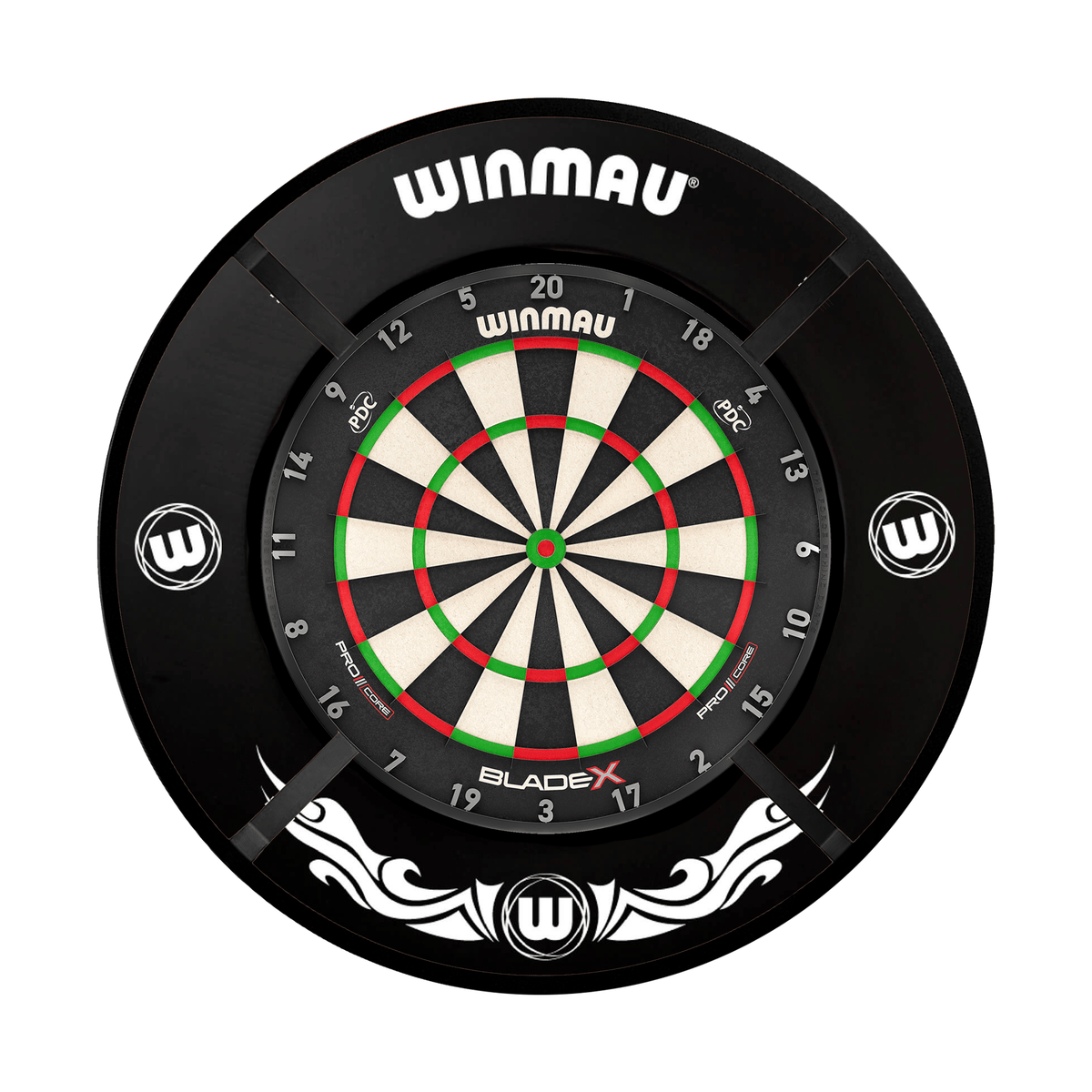 Winmau Blade X Dartboard, Surround & Corona Light Bundle Dartboard Bundles