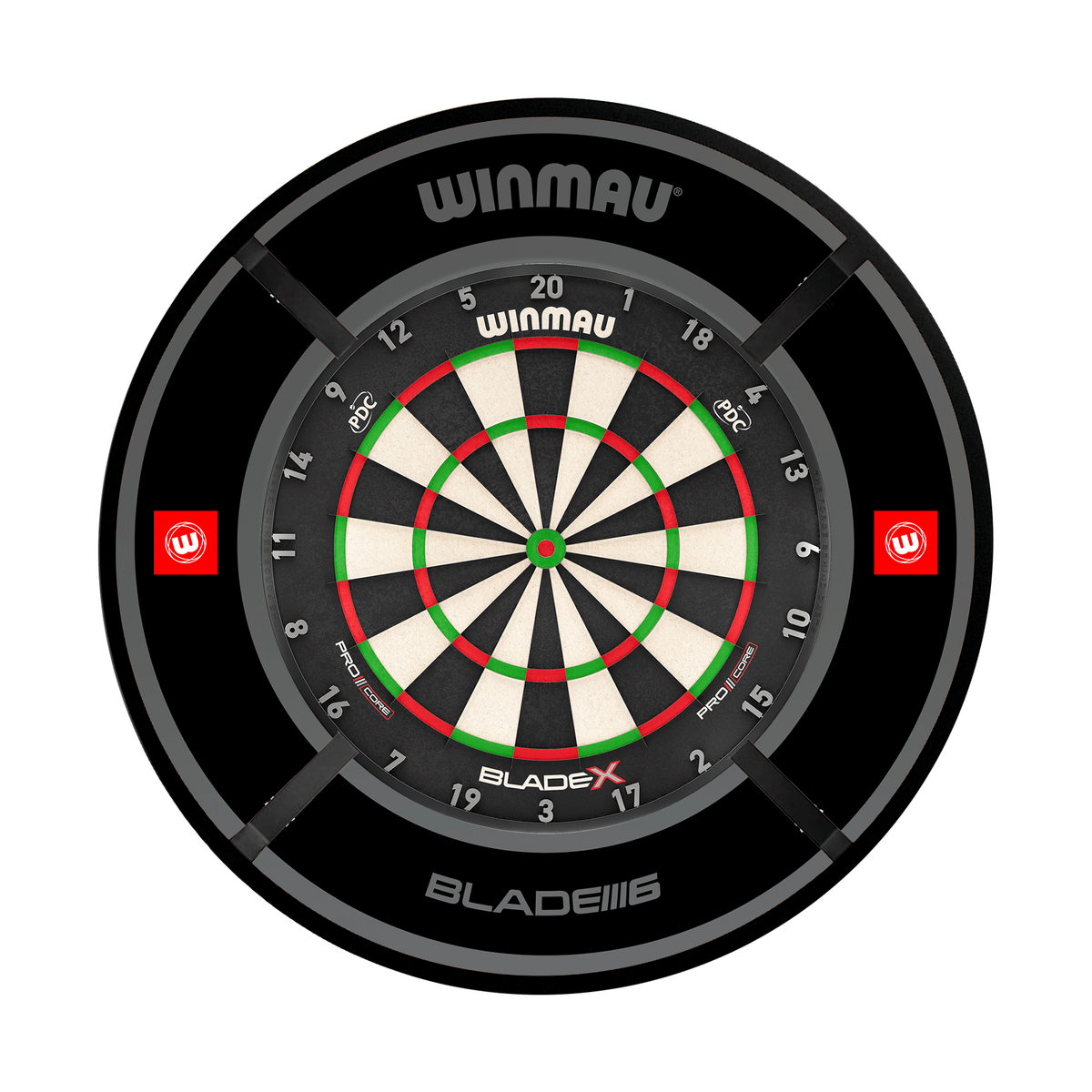 Winmau Blade X Dartboard, Surround & Corona Light Bundle Dartboard Bundles