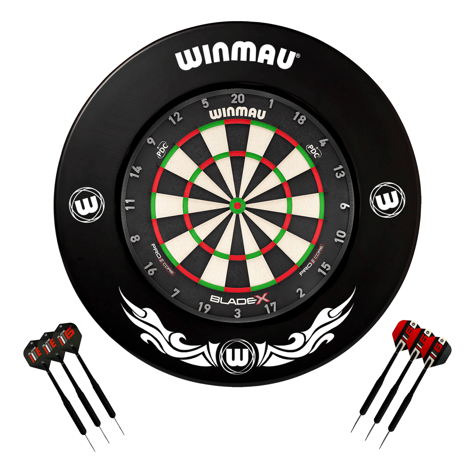 Winmau Blade X Dartboard, Surround & Darts - Complete Darts Set Blade X / Xtreme Boards