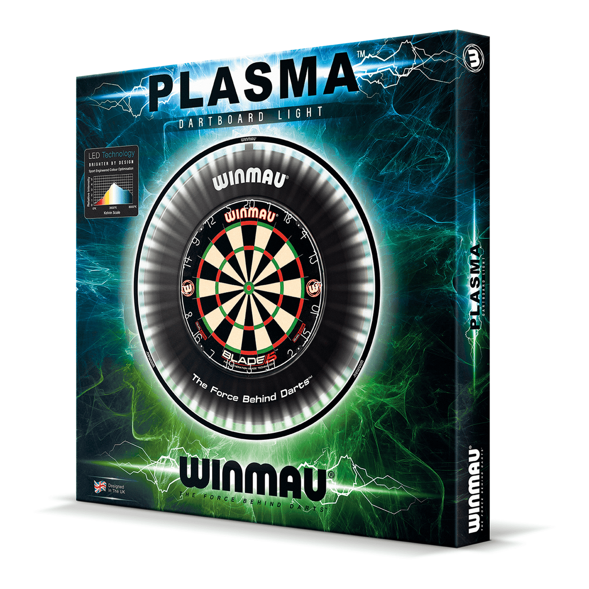 Winmau Blade X Dartboard, Surround & Plasma Light Bundle Dartboard Bundles