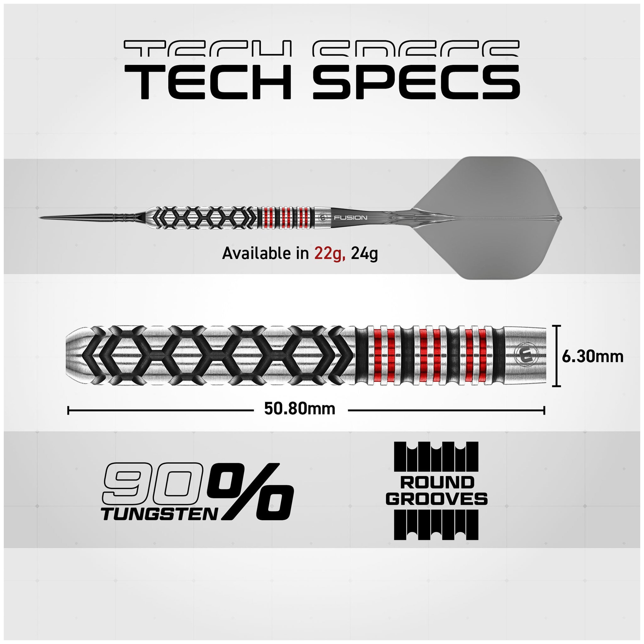 Winmau Fornax Parallel Switch Point - 90% Tungsten Steel Tip Darts Darts