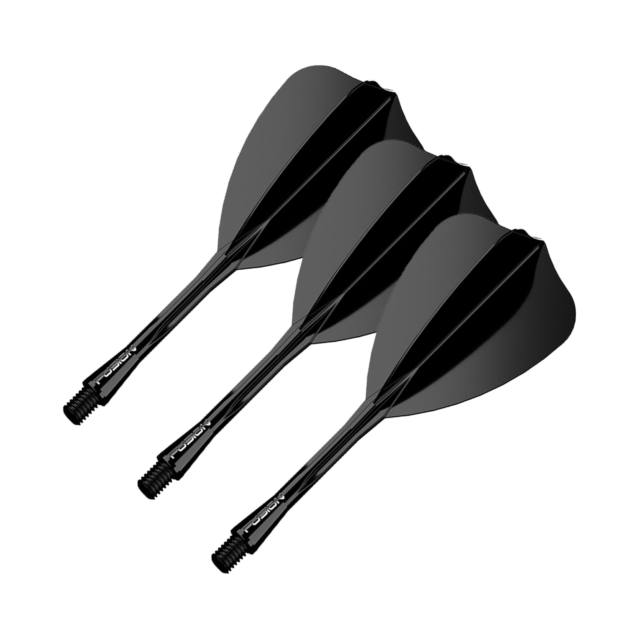 Winmau Fusion - All In One Flight & Shaft Arrow / Medium (34mm) / Black Flights & Shafts