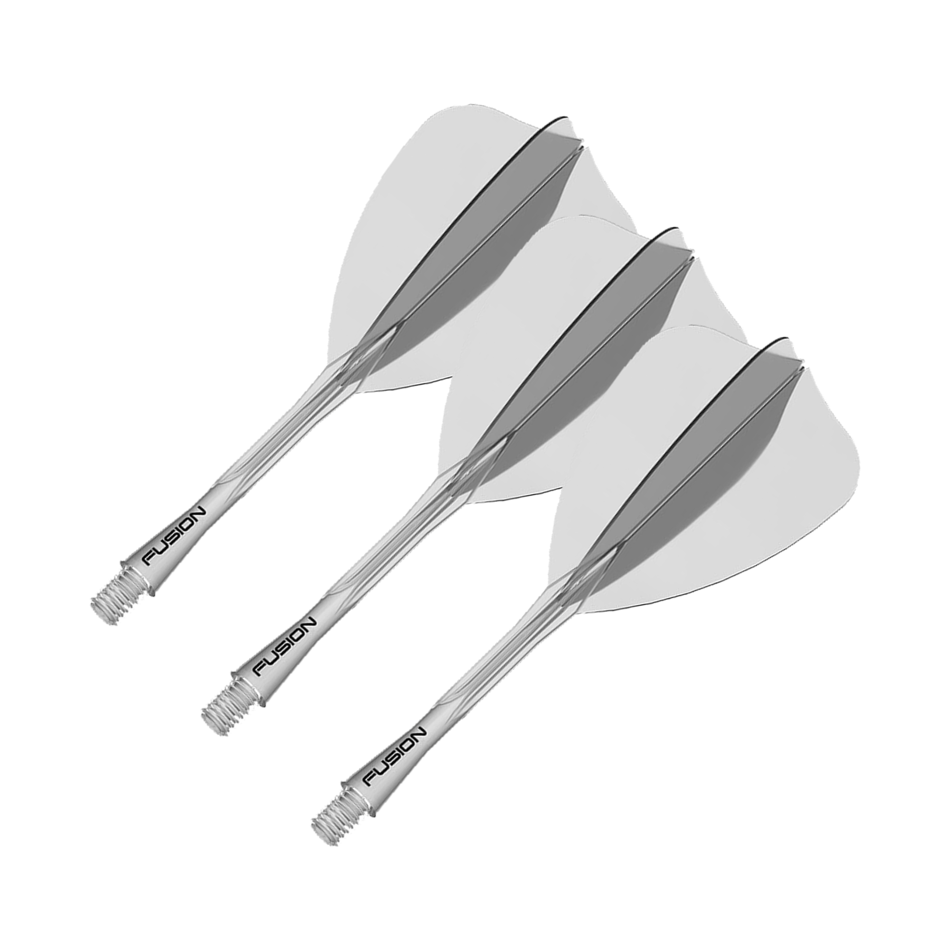 Winmau Fusion - All In One Flight & Shaft Arrow / Medium (34mm) / Clear Flights & Shafts