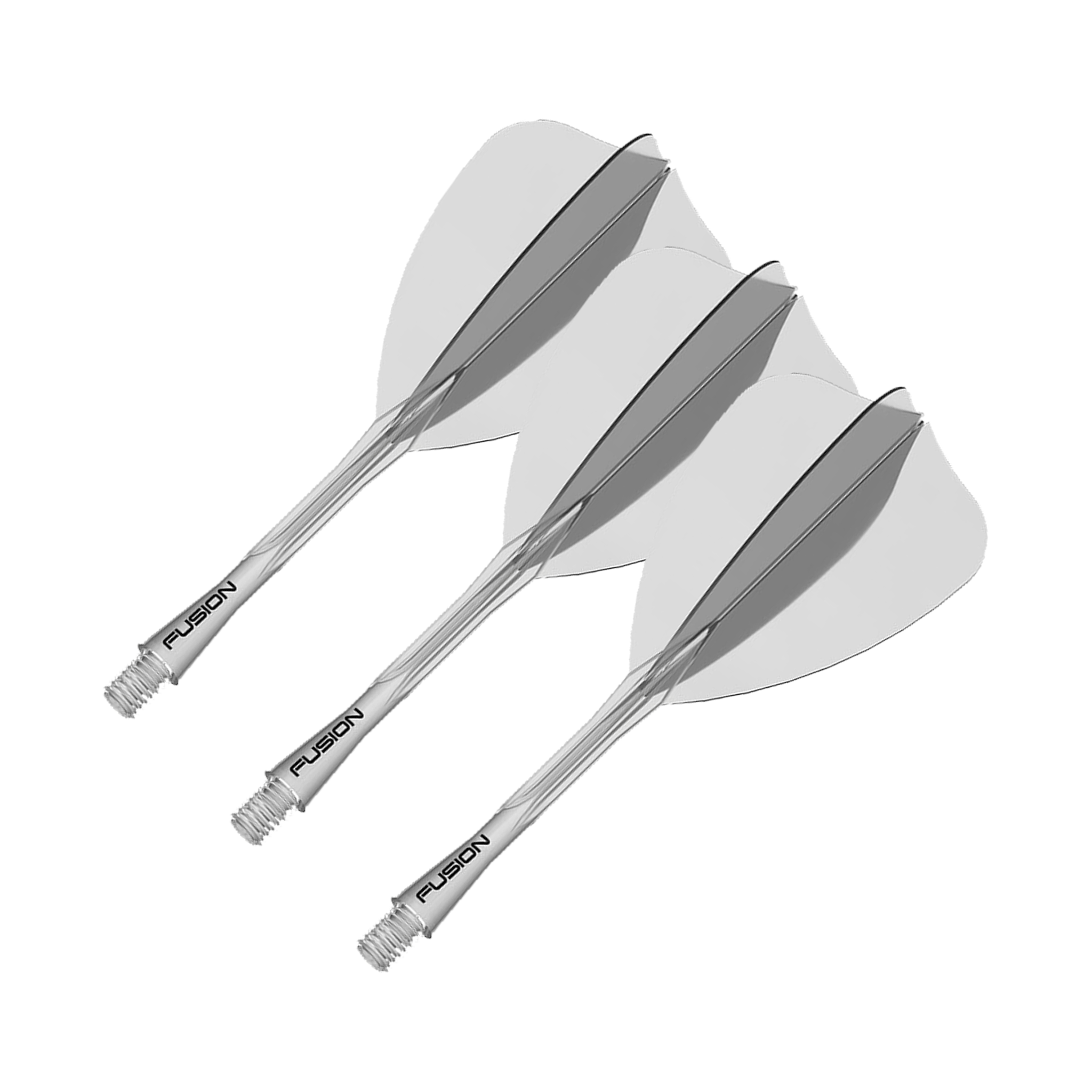 Winmau Fusion - All In One Flight & Shaft Arrow / Medium (34mm) / Clear Flights & Shafts