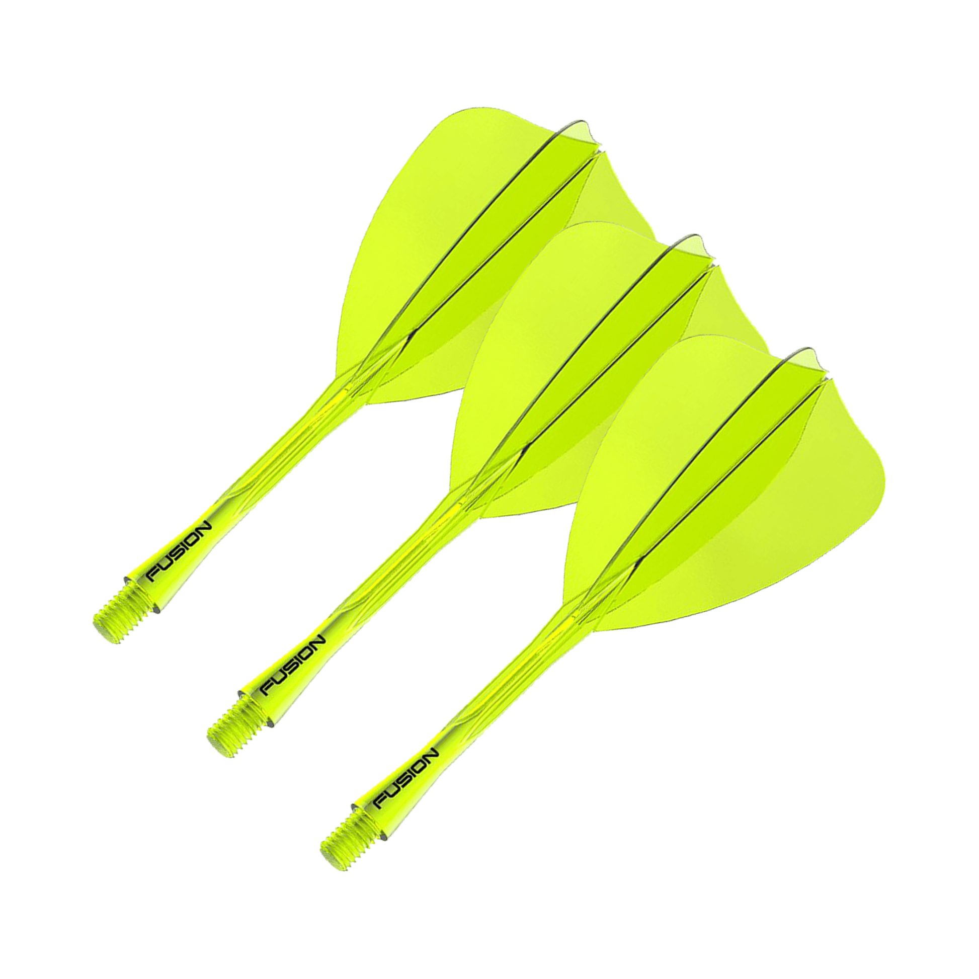 Winmau Fusion - All In One Flight & Shaft Arrow / Medium (34mm) / Yellow Flights & Shafts