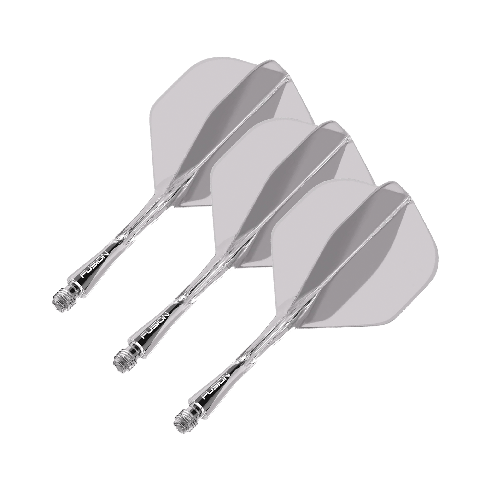 Winmau Fusion - All In One Flight & Shaft No. 2 / Intermediate (28mm) / Clear Flights & Shafts