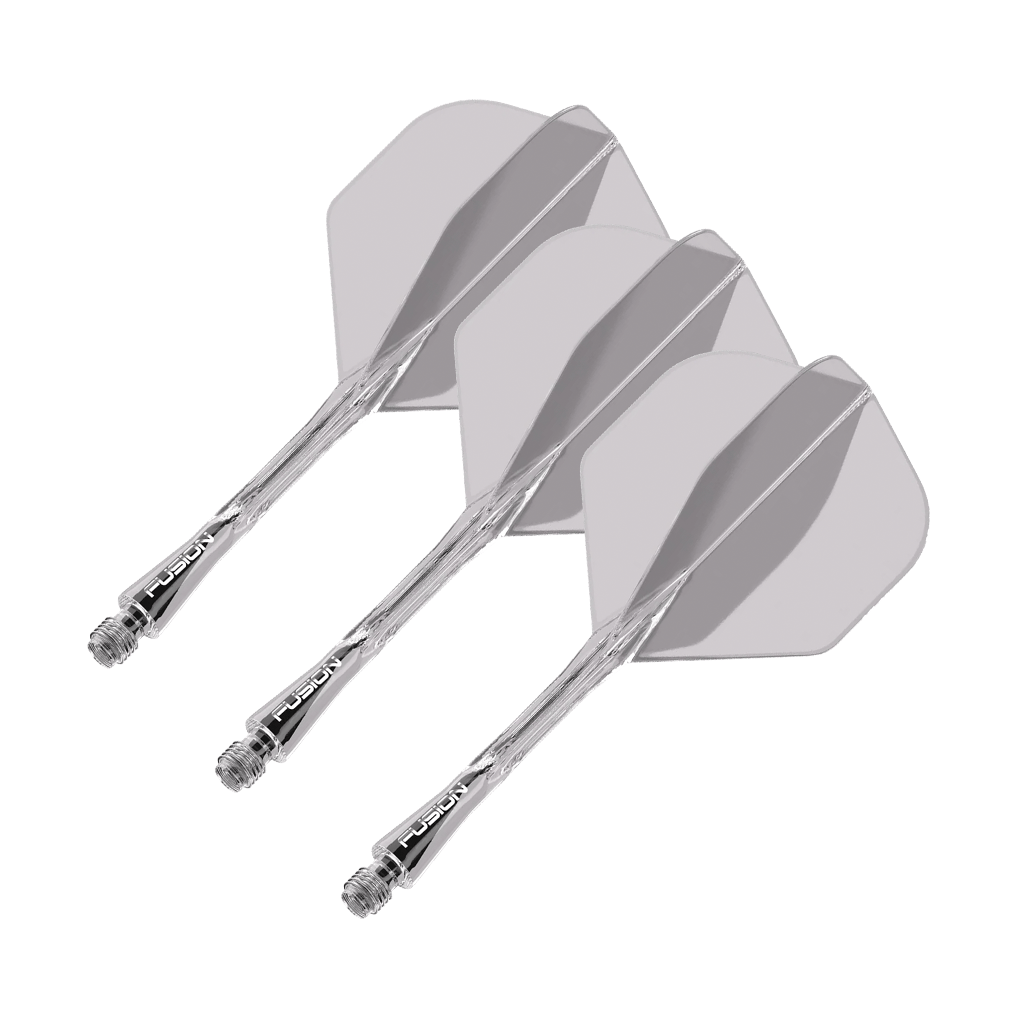 Winmau Fusion - All In One Flight & Shaft No. 2 / Medium (34mm) / Clear Flights & Shafts