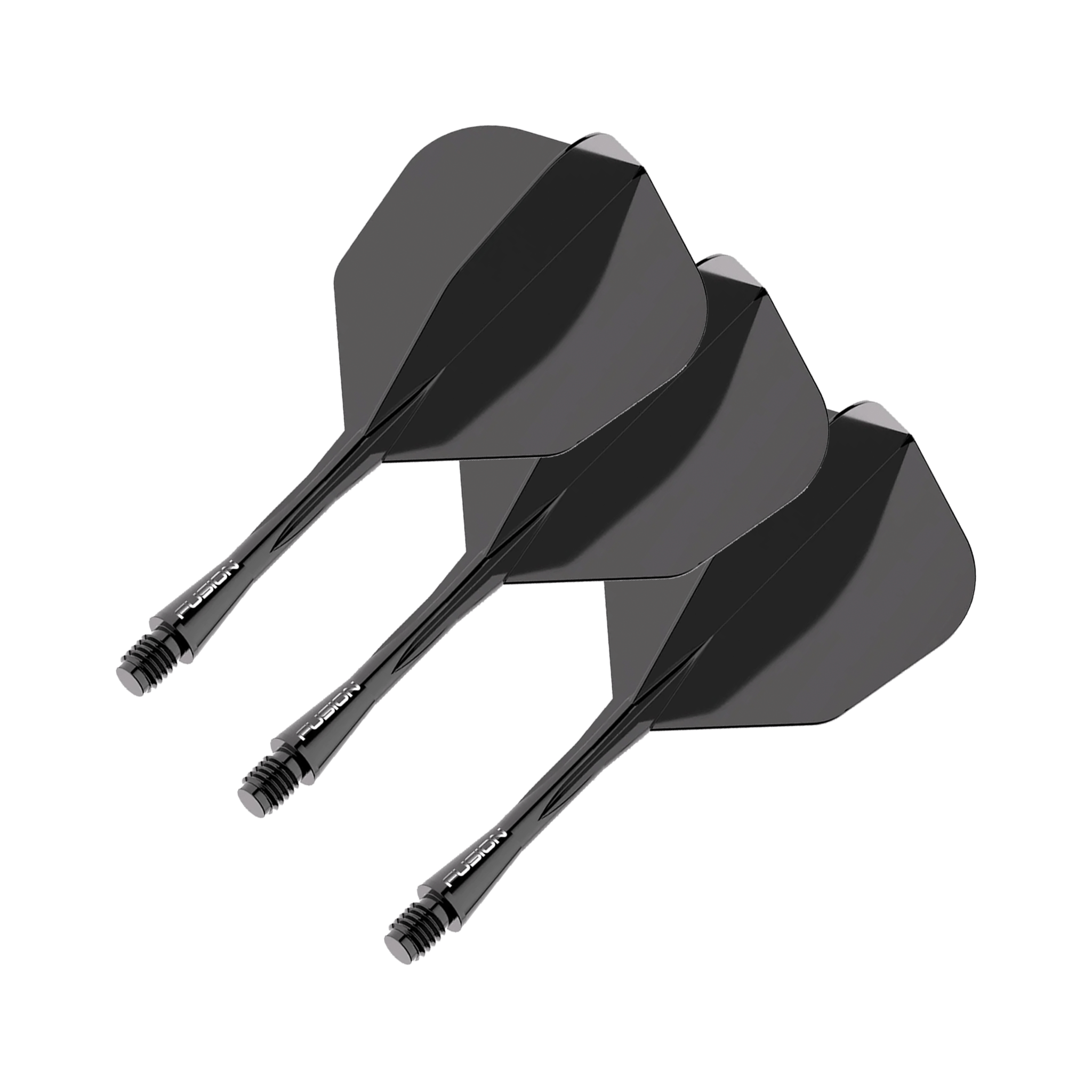 Winmau Fusion - All In One Flight & Shaft No. 6 / Intermediate (28mm) / Black Flights & Shafts