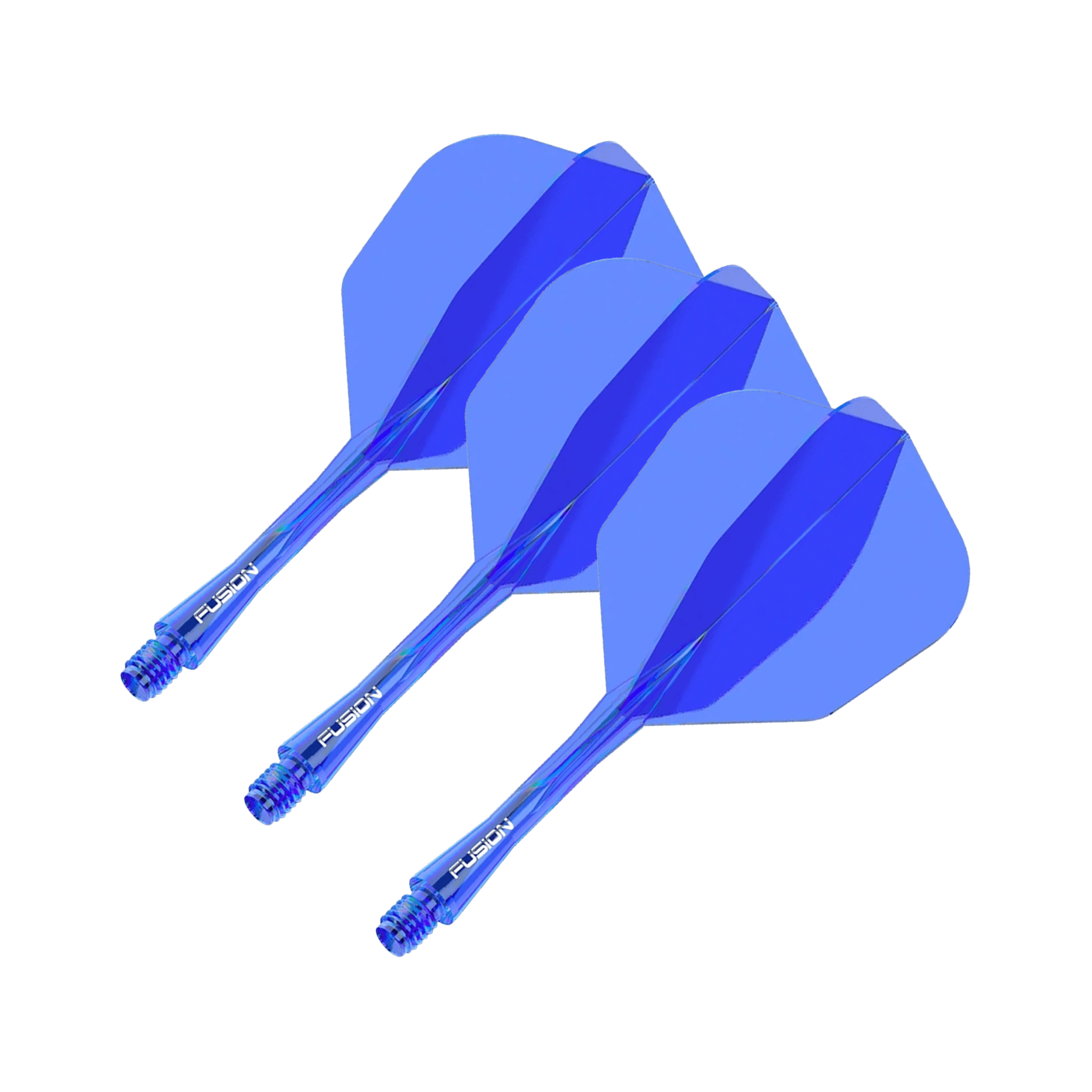 Winmau Fusion - All In One Flight & Shaft No. 6 / Intermediate (28mm) / Blue Flights & Shafts