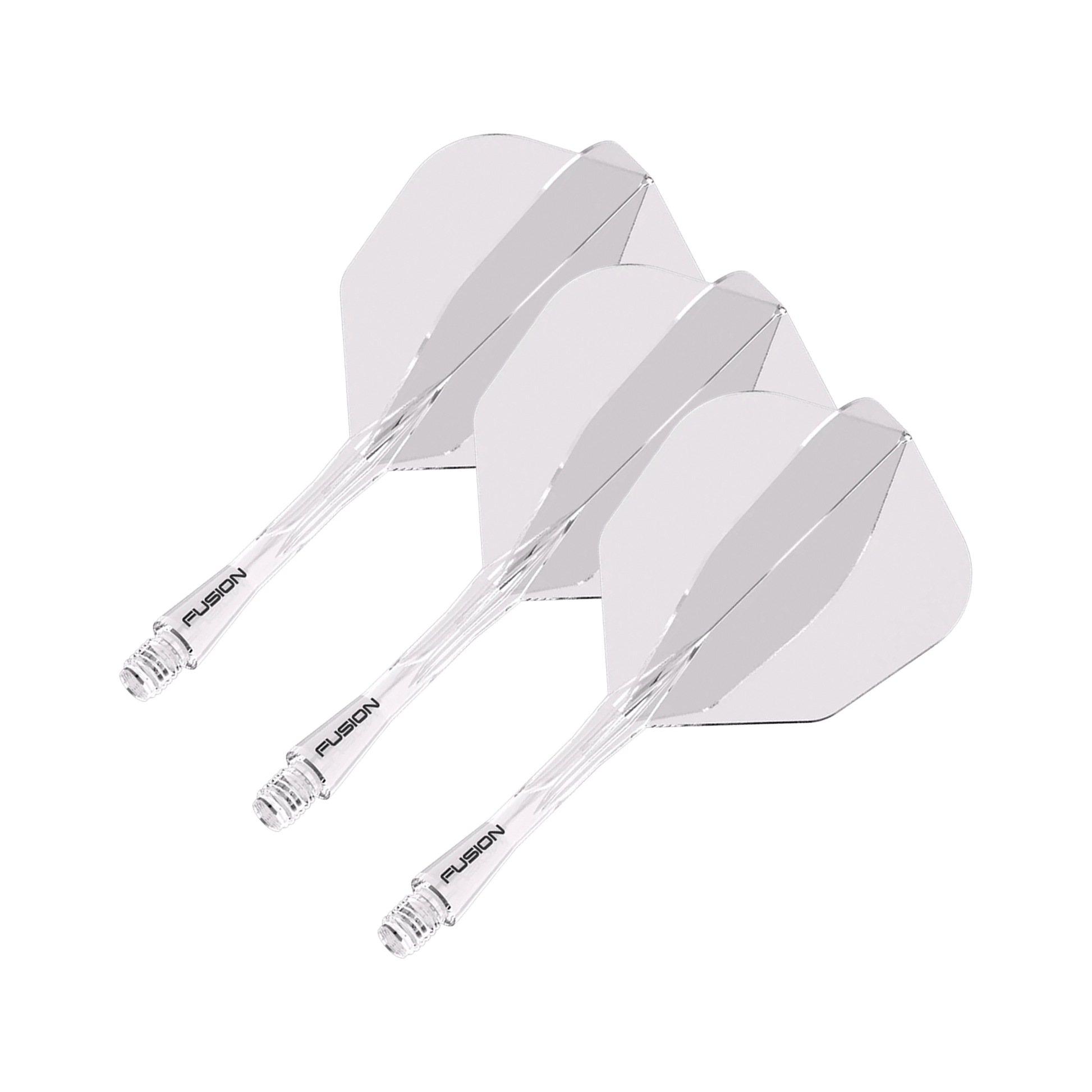 Winmau Fusion - All In One Flight & Shaft No. 6 / Intermediate (28mm) / Clear Flights & Shafts