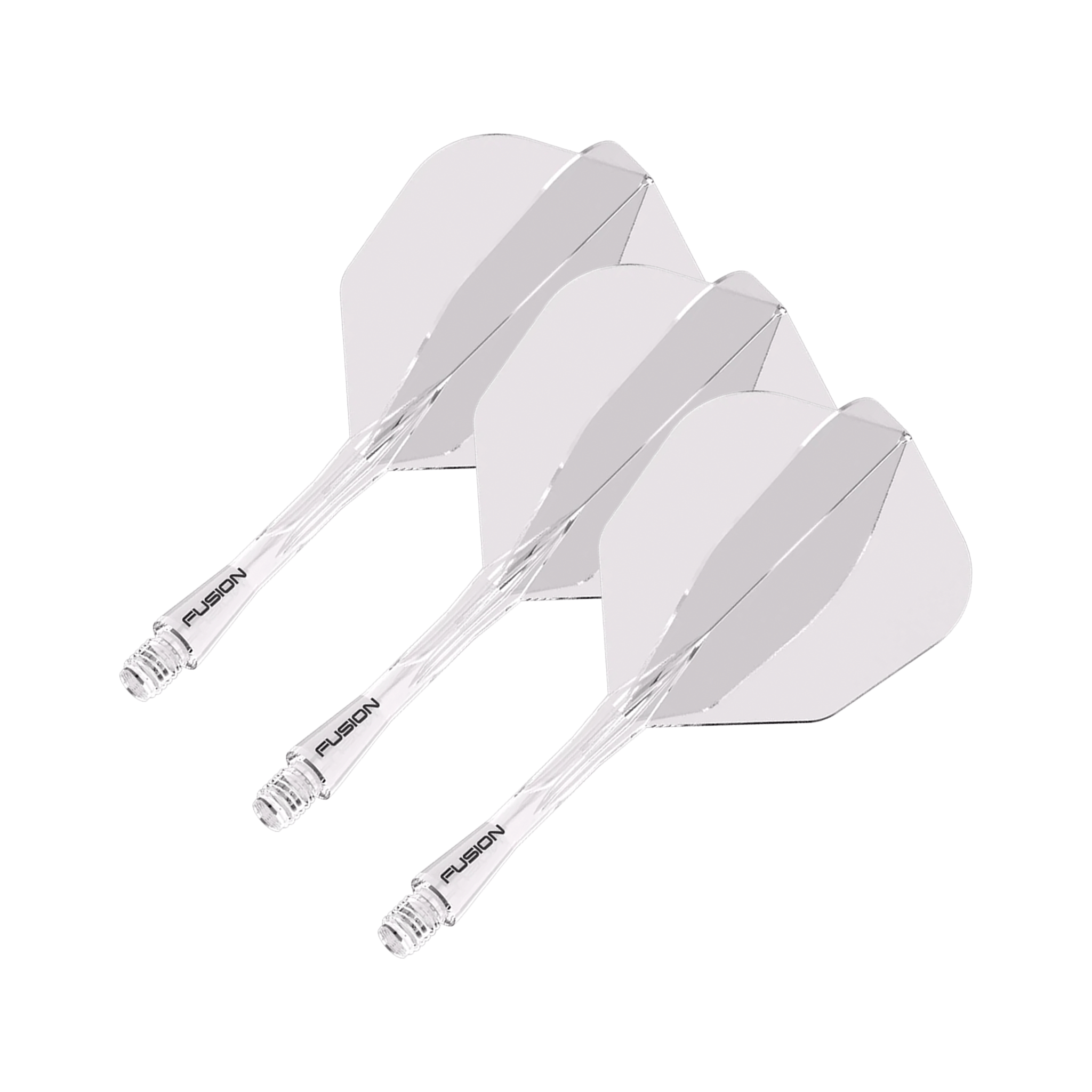 Winmau Fusion - All In One Flight & Shaft No. 6 / Intermediate (28mm) / Clear Flights & Shafts