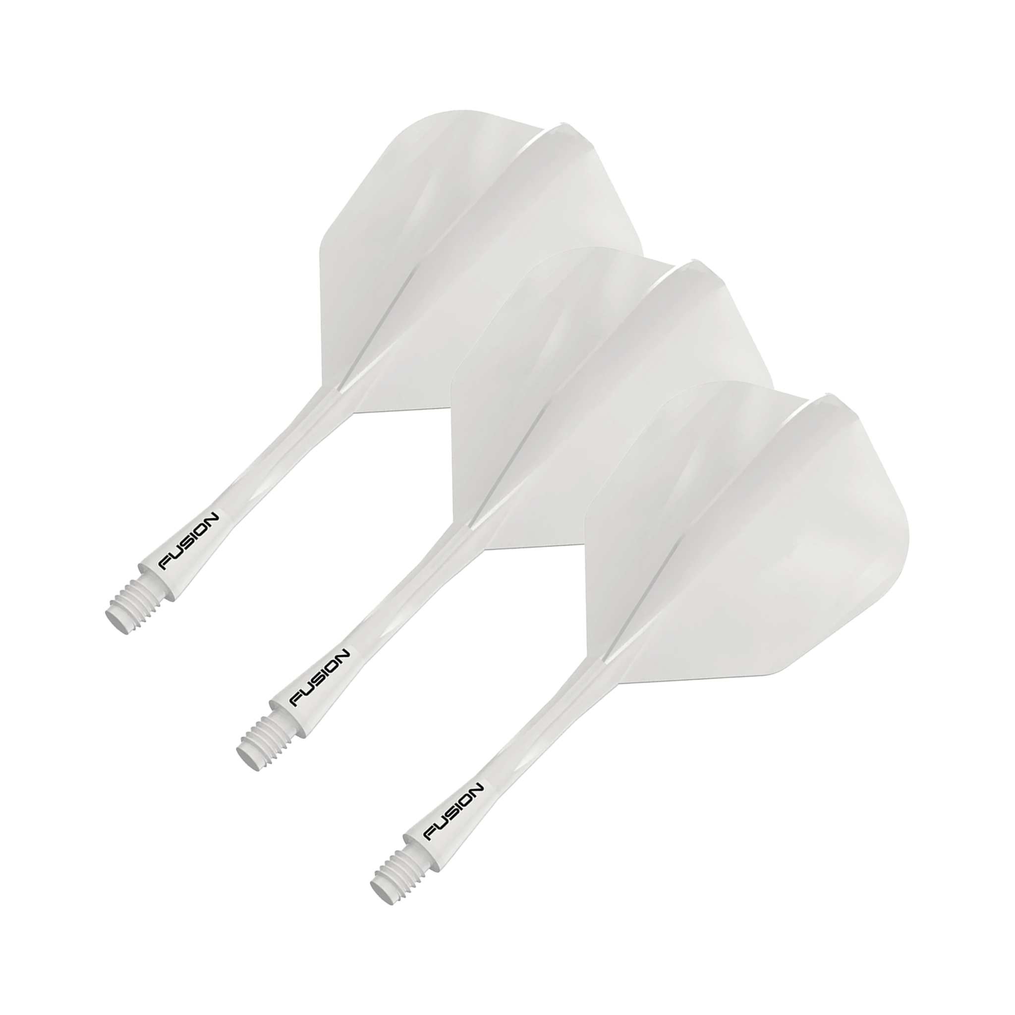 Winmau Fusion - All In One Flight & Shaft No. 6 / Intermediate (28mm) / White Flights & Shafts