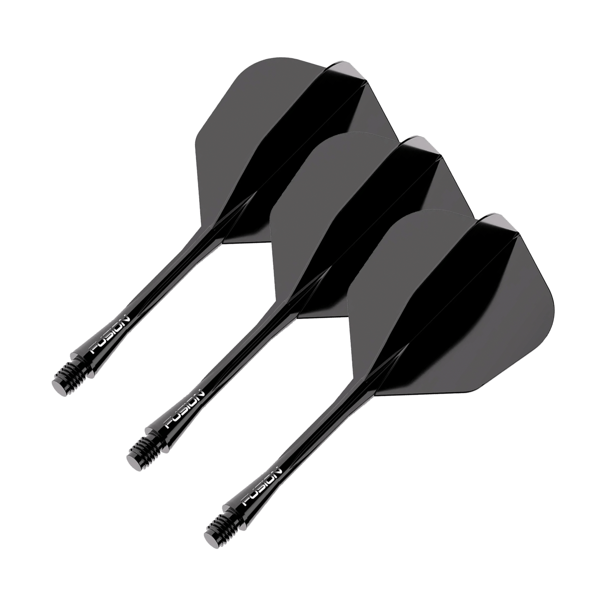 Winmau Fusion - All In One Flight & Shaft No. 6 / Medium (34mm) / Black Flights & Shafts