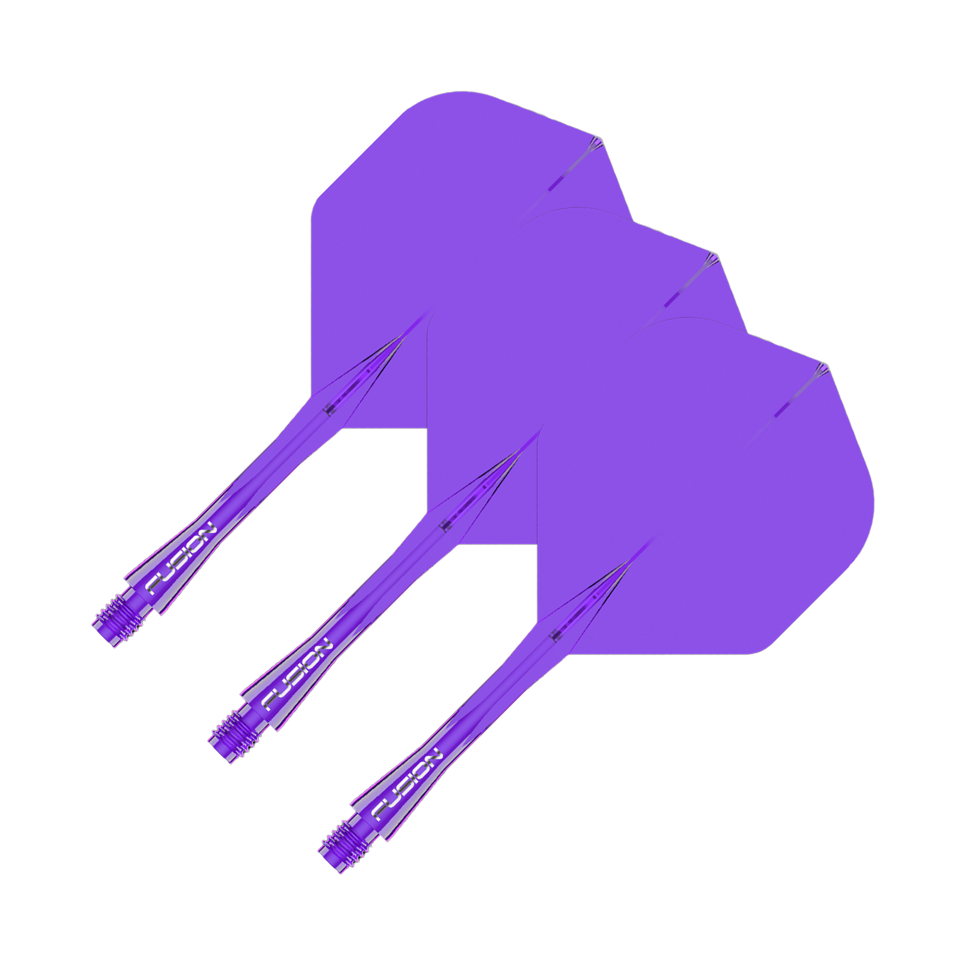 Winmau Fusion - All In One Flight & Shaft Standard / Intermediate (28mm) / Purple Flights & Shafts
