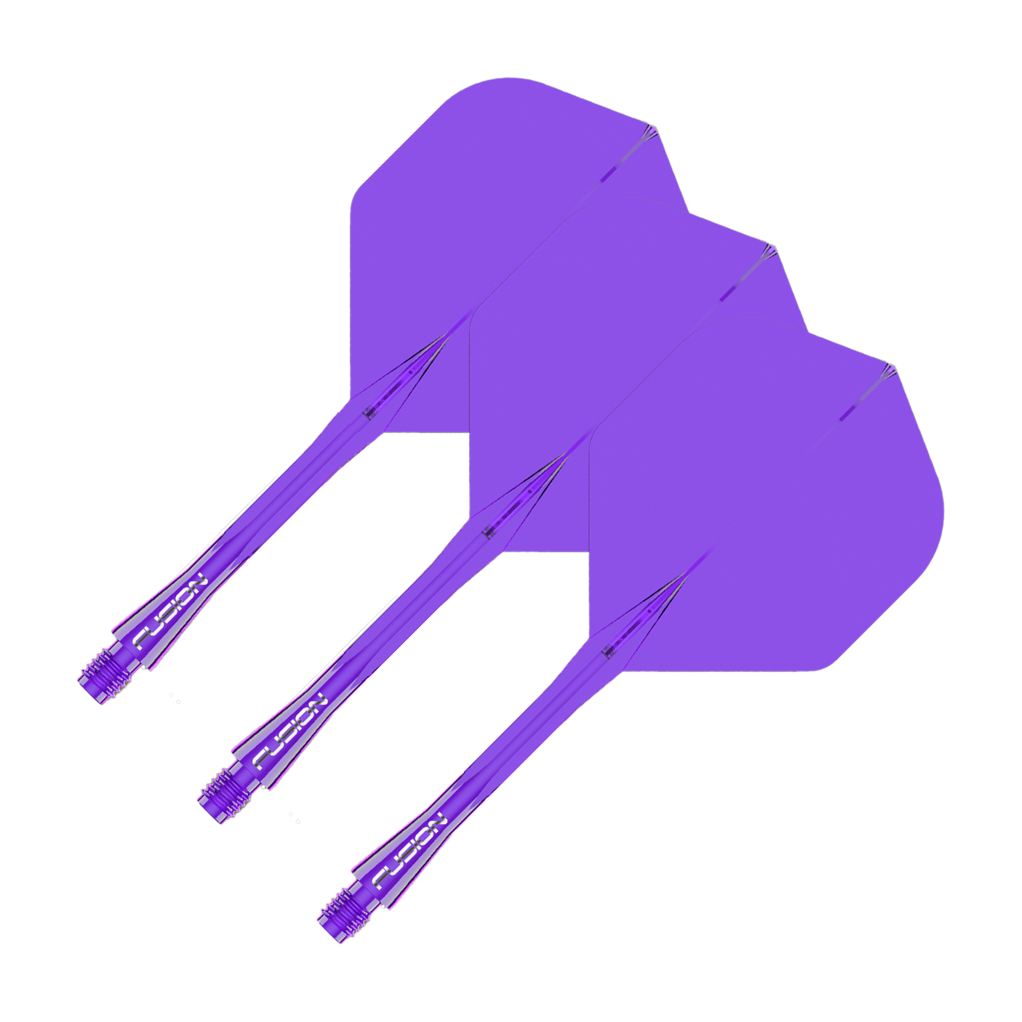 Winmau Fusion - All In One Flight & Shaft Standard / Medium (34mm) / Purple Flights & Shafts