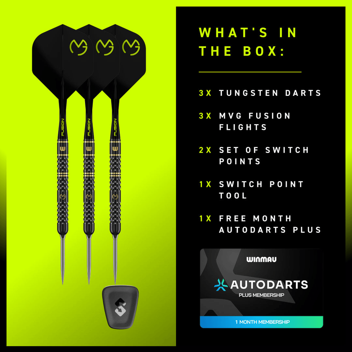 Winmau Michael Van Gerwen W-Max Switch Point - 90% Tungsten Steel Tip Darts Darts