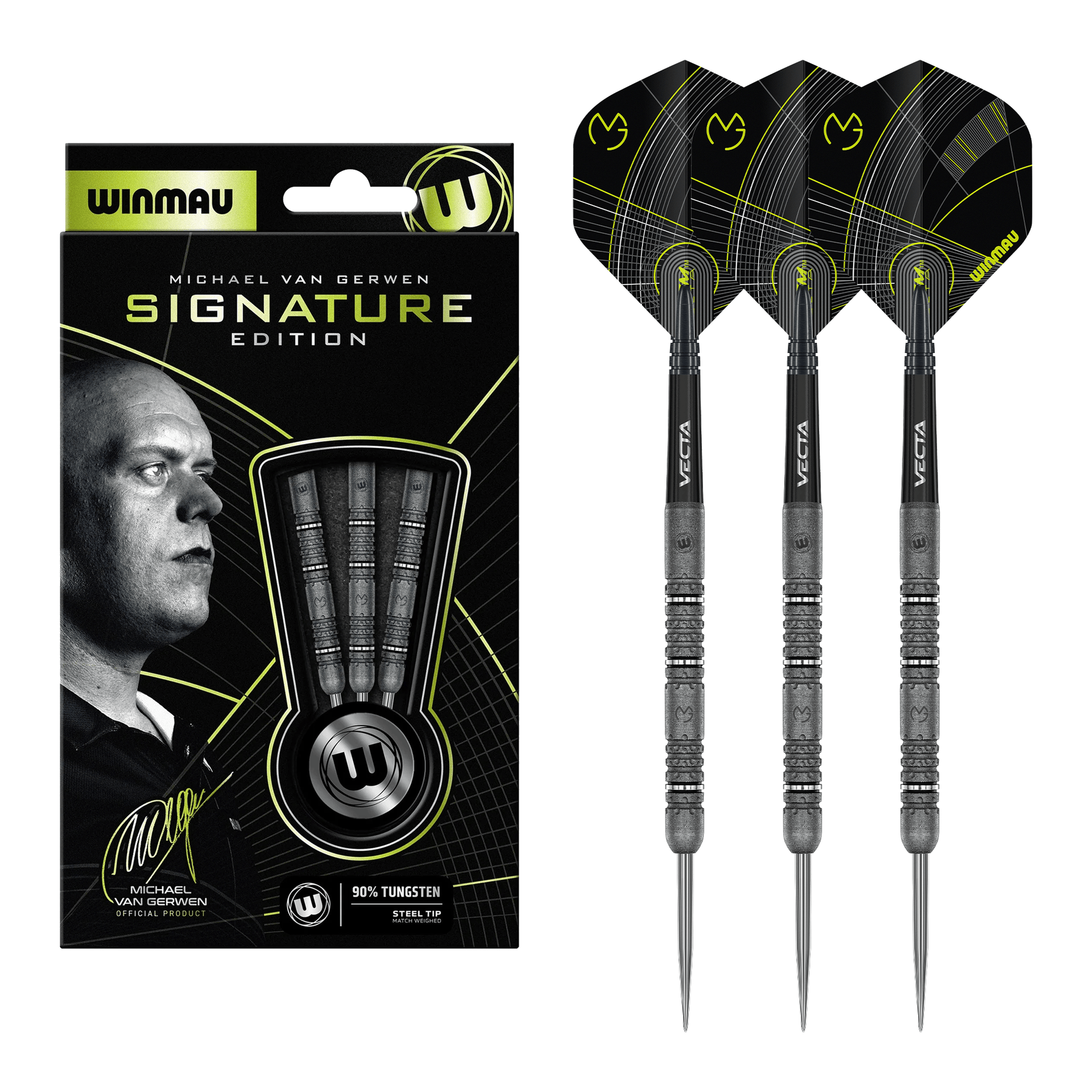 Winmau MVG Signature Edition - 90% Tungsten Steel Tip Darts 22 Grams Darts