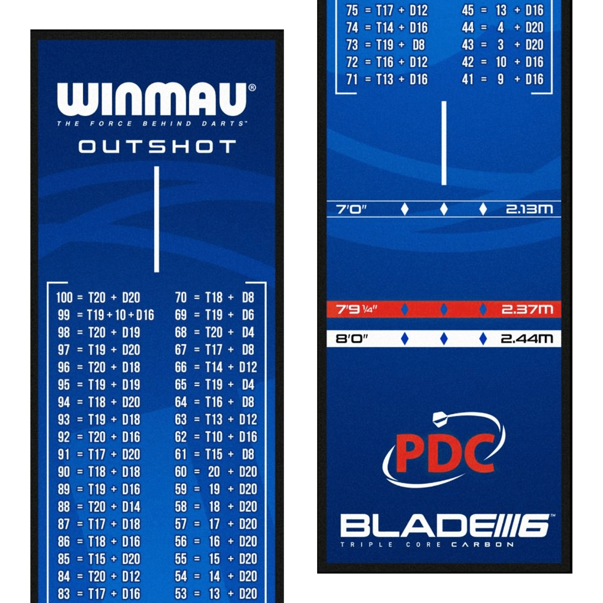 Winmau Outshot Soft Feel Checkout - Dart Mat Boards
