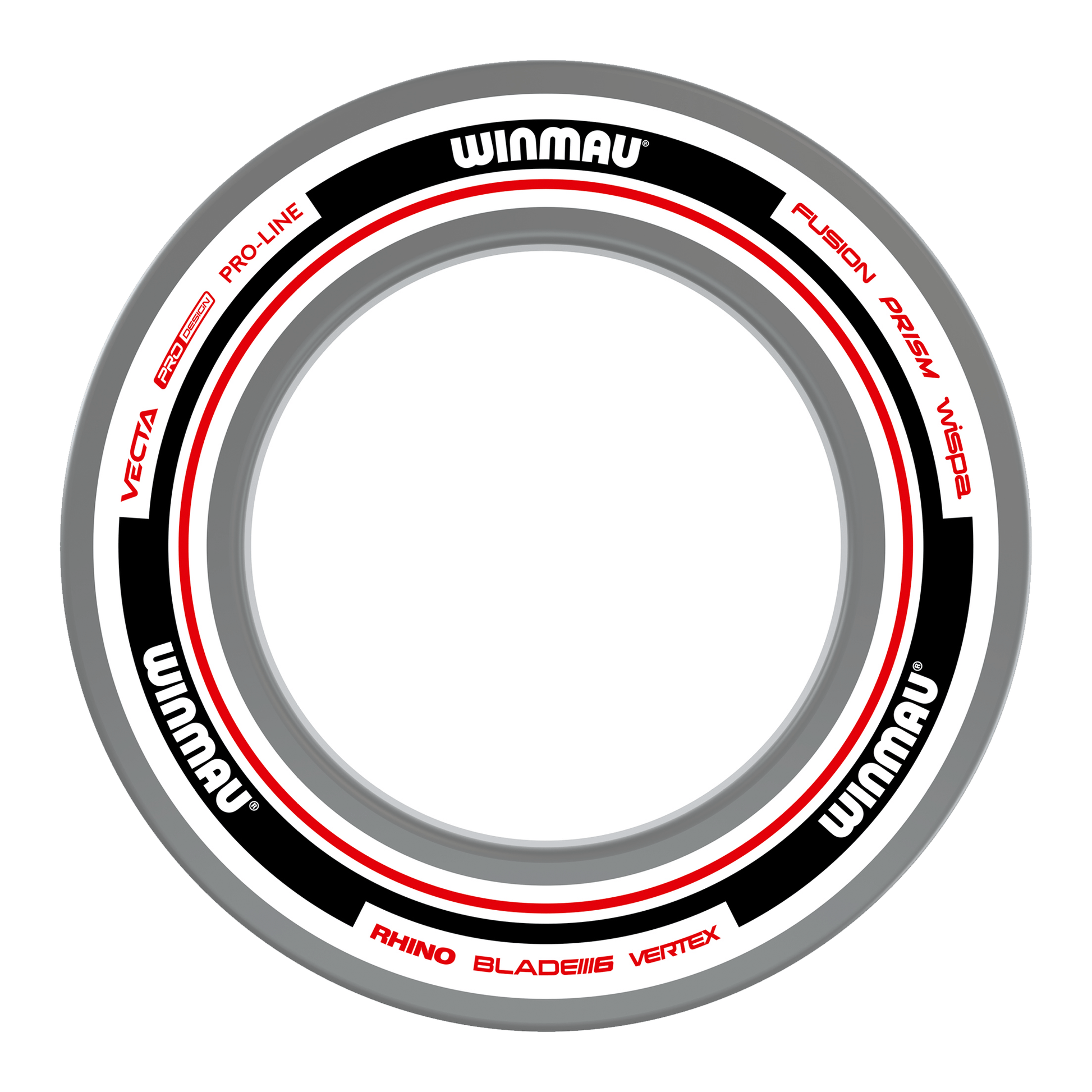 Winmau Printed Dartboard Surround Advance White/Red Boards