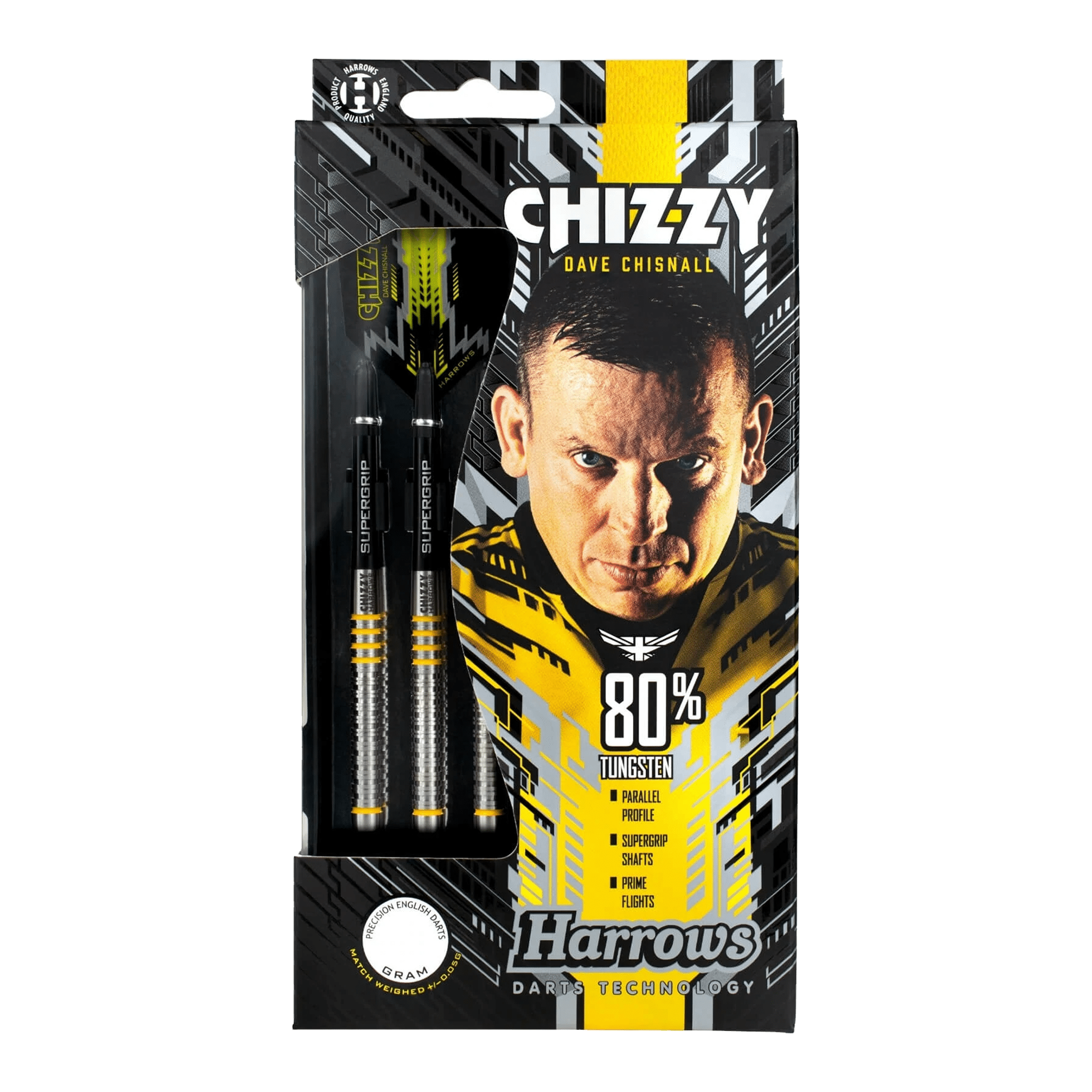 Harrows Dave Chisnall Chizzy - 80% Tungsten Steel Tip Darts Darts