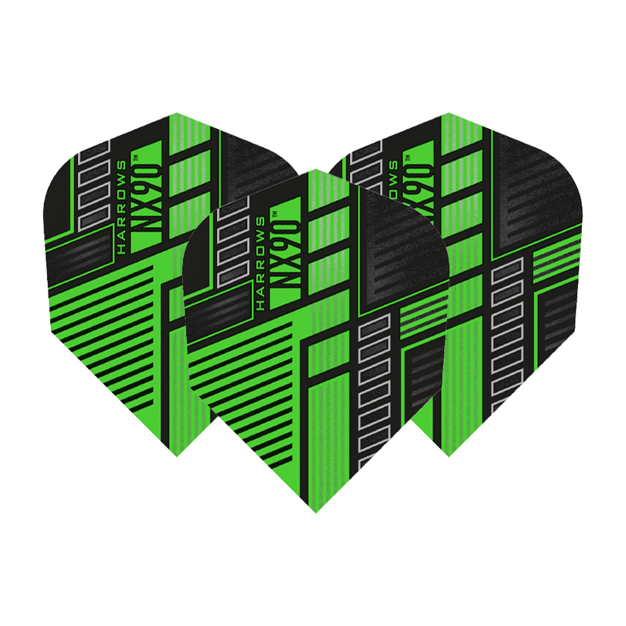 Harrows NX90 - Dart Flights No. 6 / Green Flights