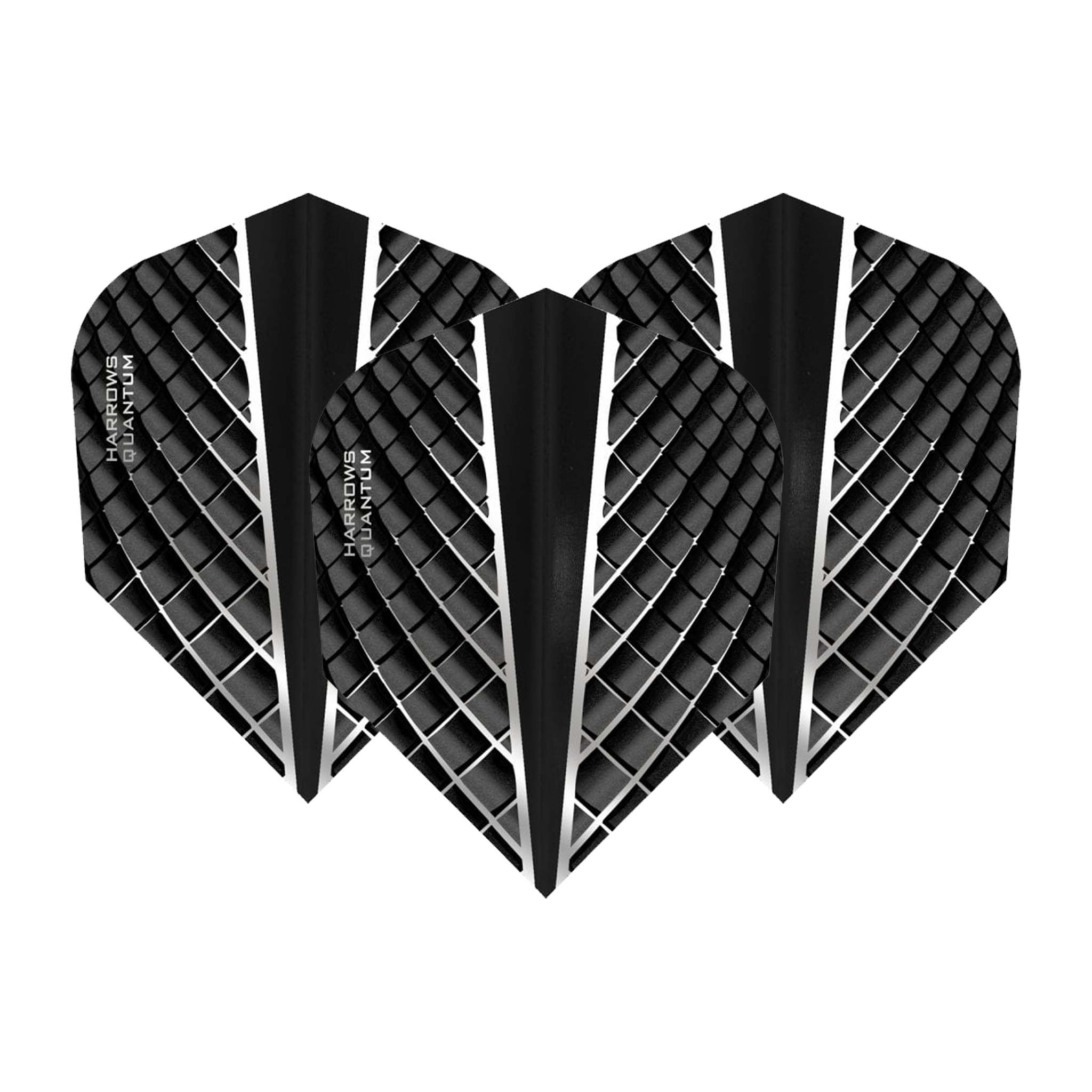 Harrows Quantum Dart Flights Black / Standard Flights