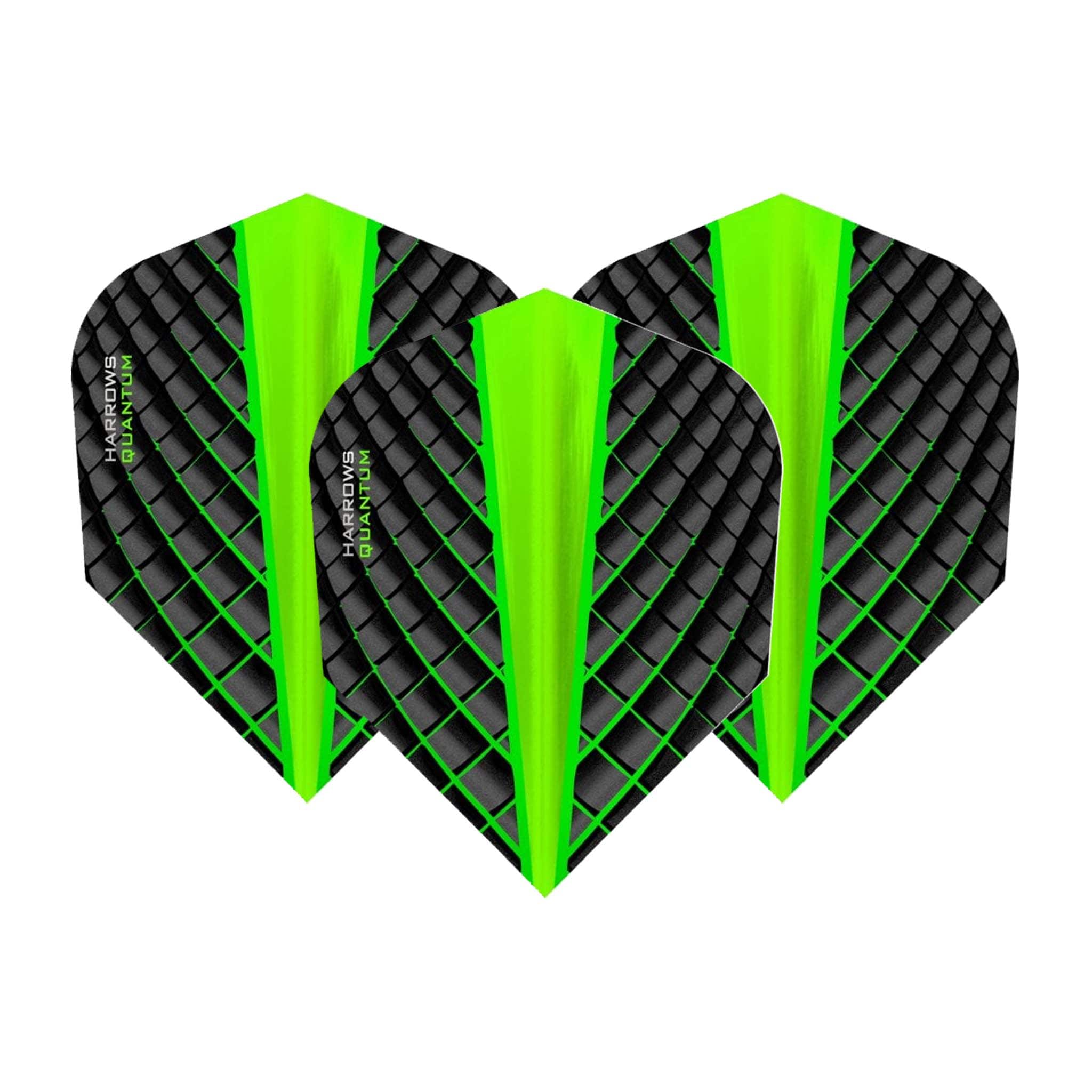 Harrows Quantum Dart Flights Green / Standard Flights