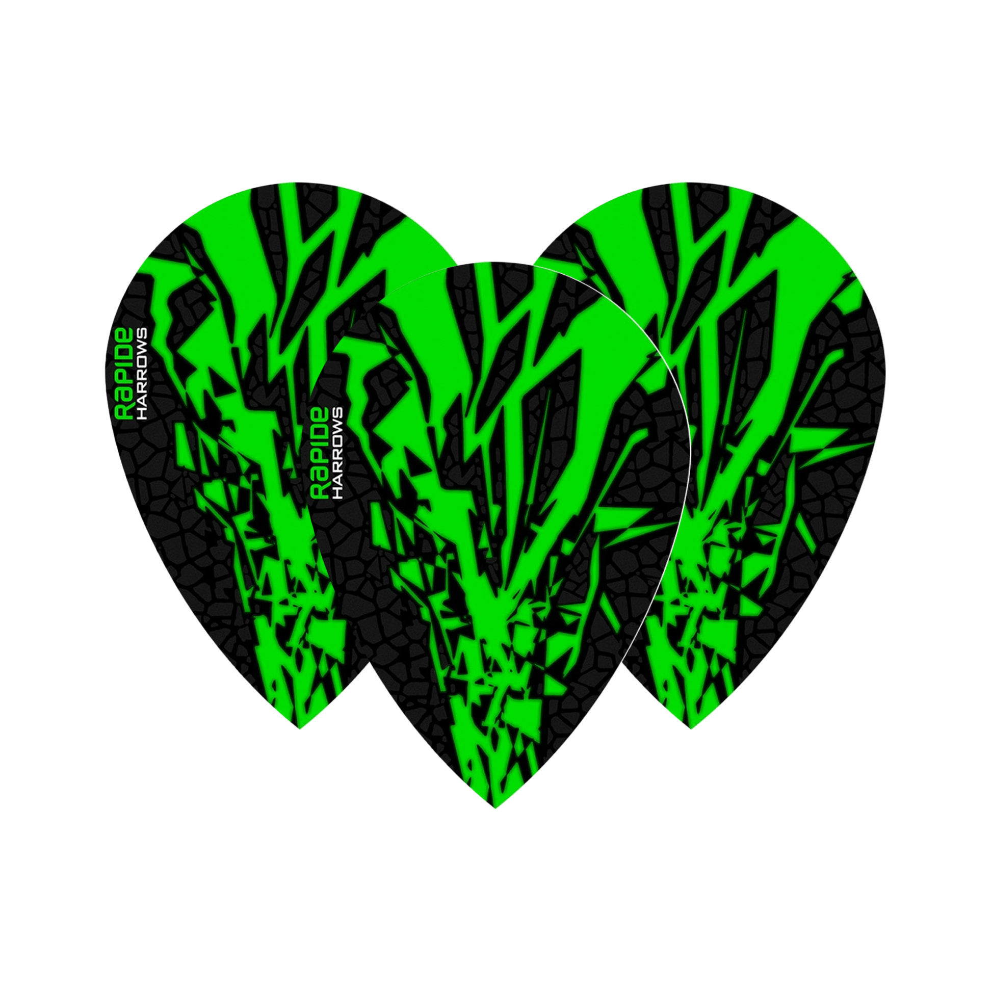 Harrows Rapide X - Dart Flights Pear / Green Flights